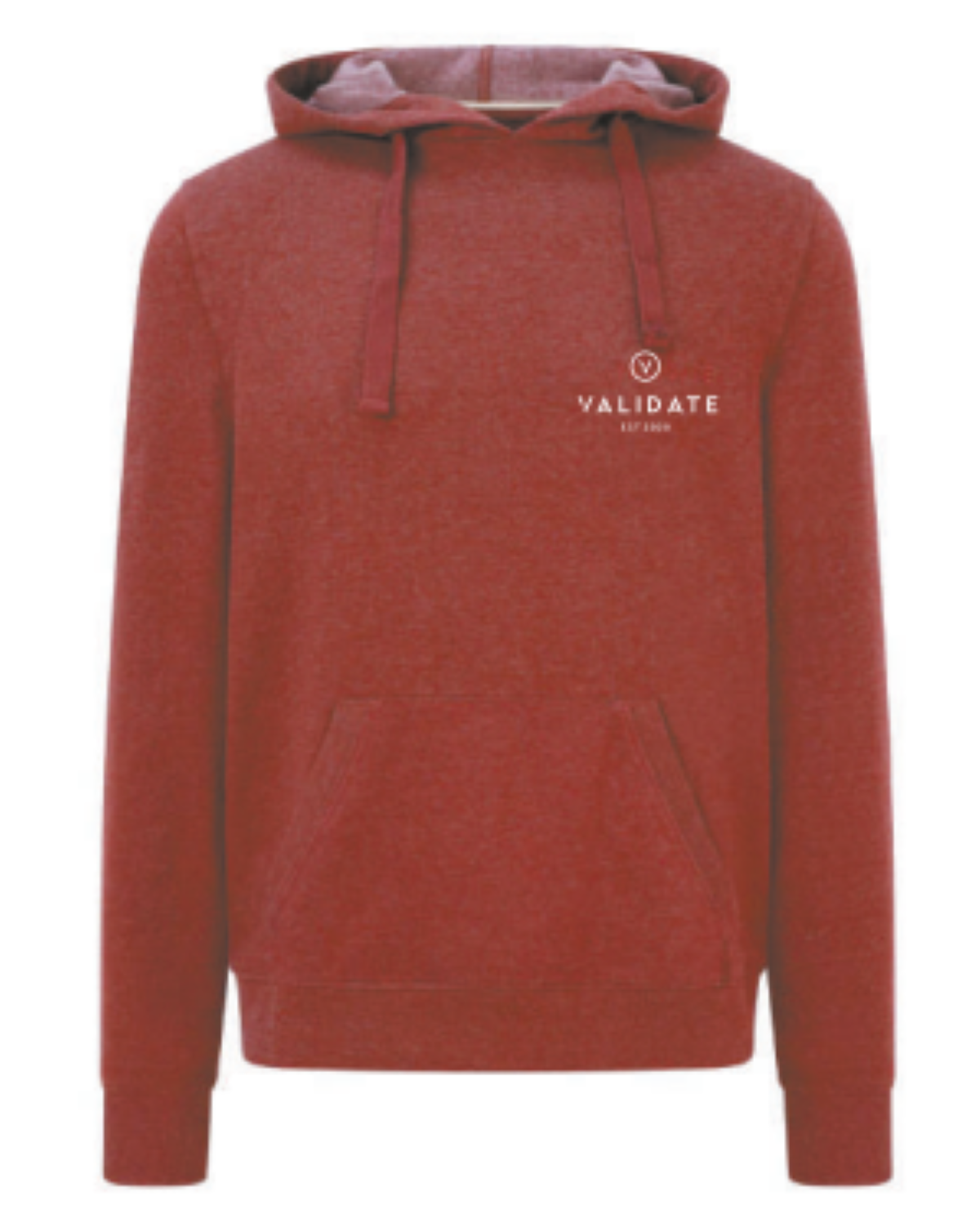 Validate Stacked Logo Plum Marl Hoody