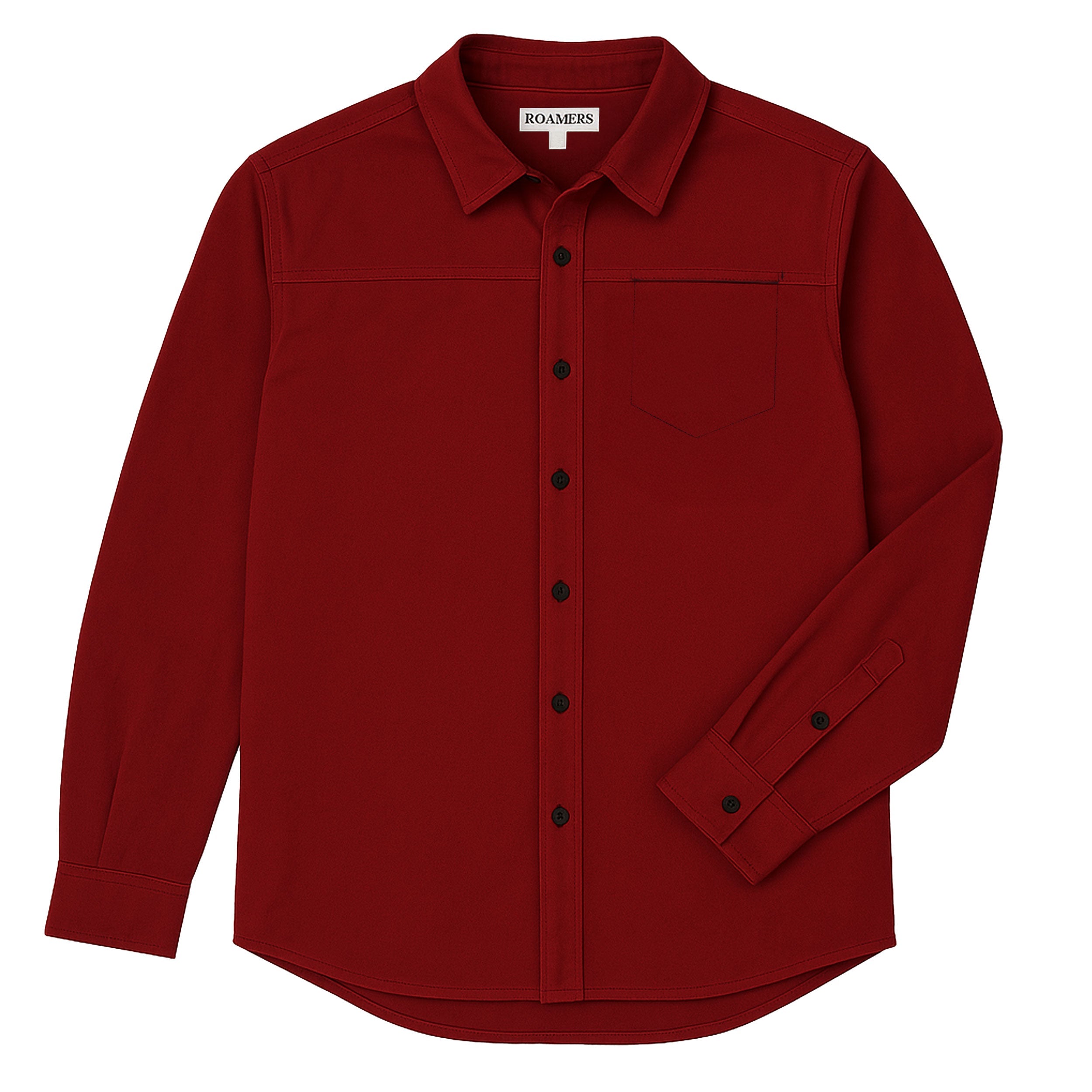 Roamers & Seekers Mens Plaskett Shirt - Burgundy