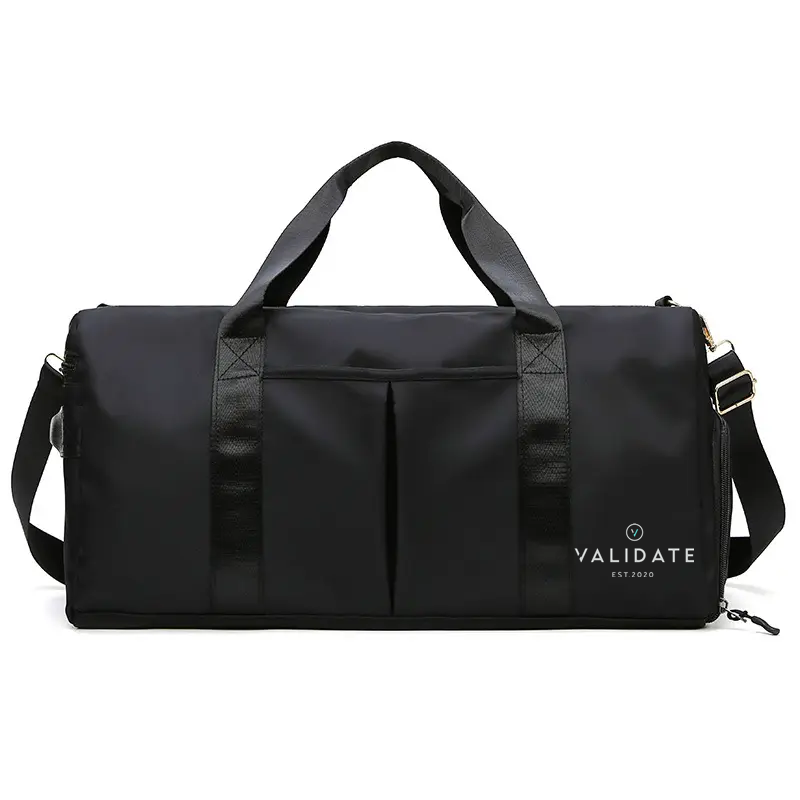 Validate Sports and Fitness Wet Pack Duffle Bag Black