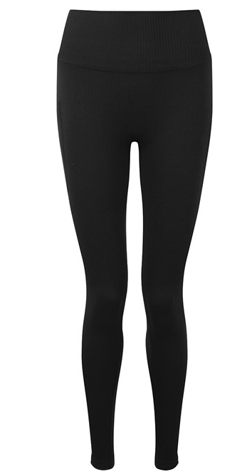 Validate Women's TriDri® ribbed seamless 3D fit multi-sport leggings Black