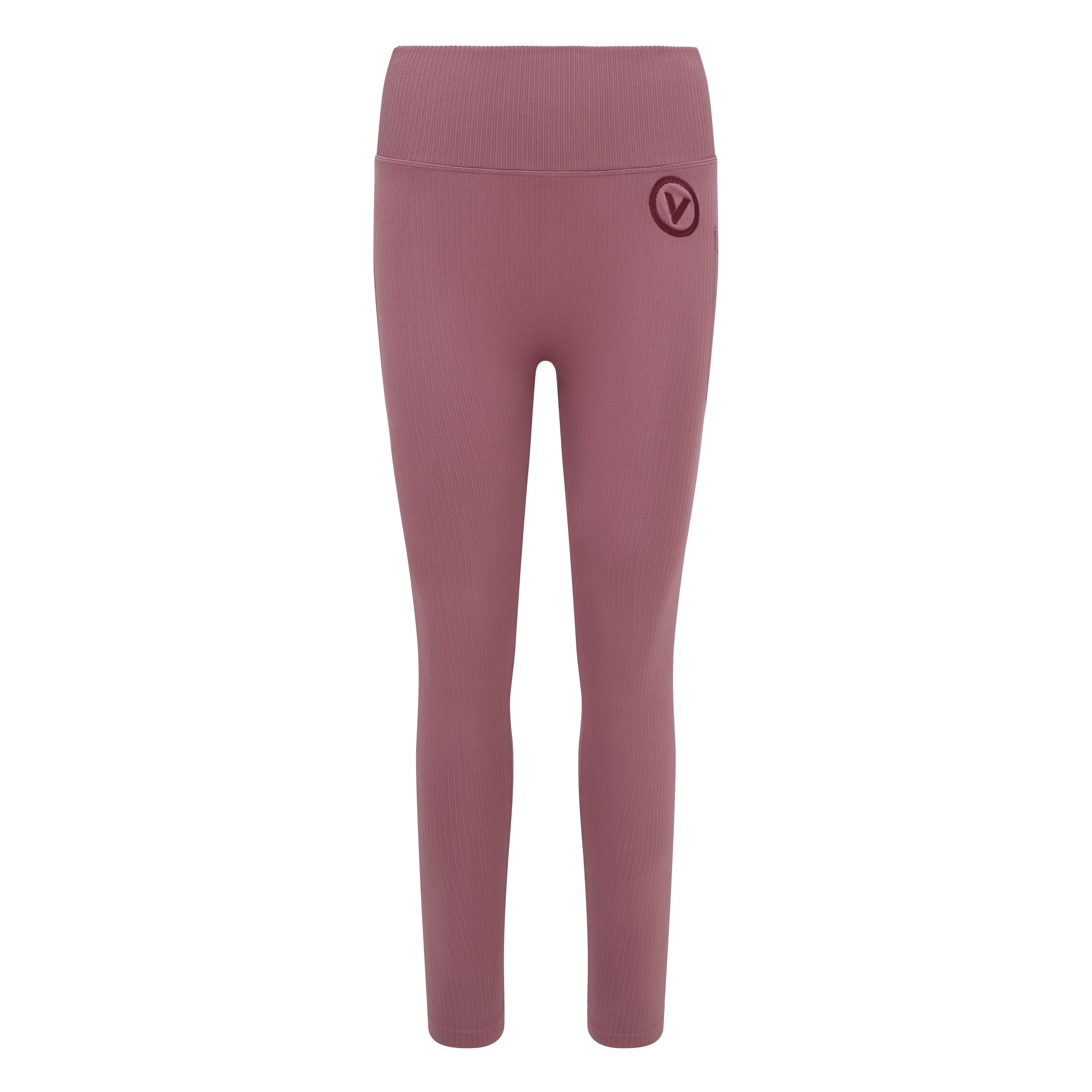 Validate Women's TriDri® ribbed seamless 3D fit multi-sport leggings Mauve