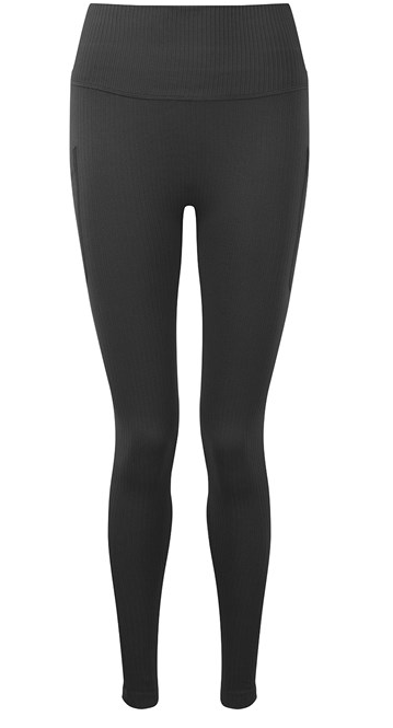 Validate Women's TriDri® ribbed seamless 3D fit multi-sport leggings Charcoal