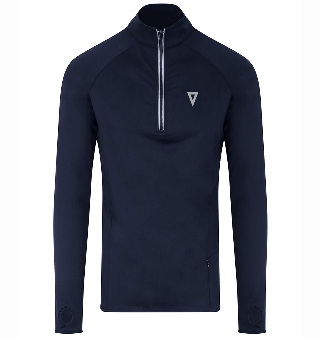 French Navy Printed Long Sleeve T Shirt Front