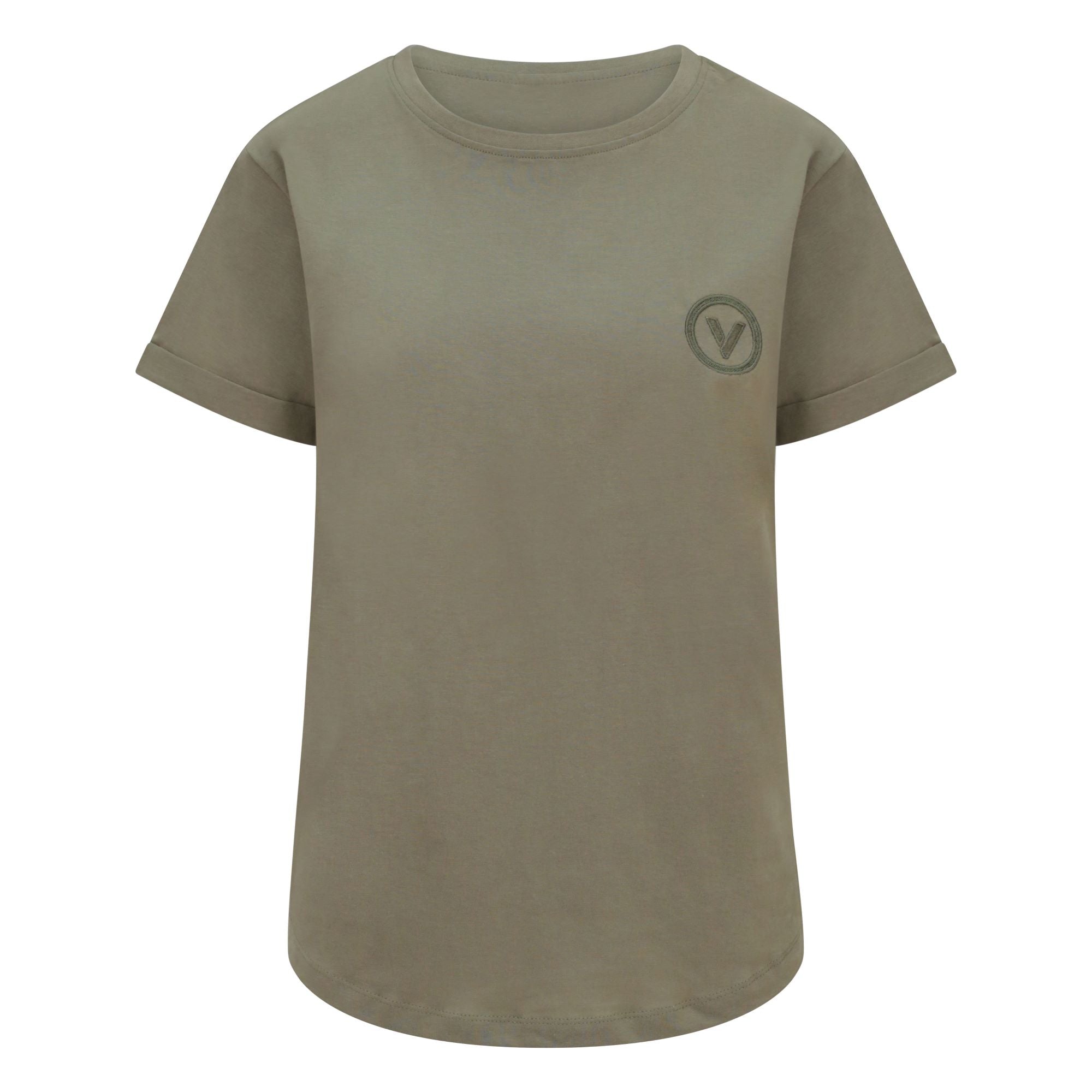 Validate Core Essentials Women's Rolled Sleeve T-Shirt Light Khaki