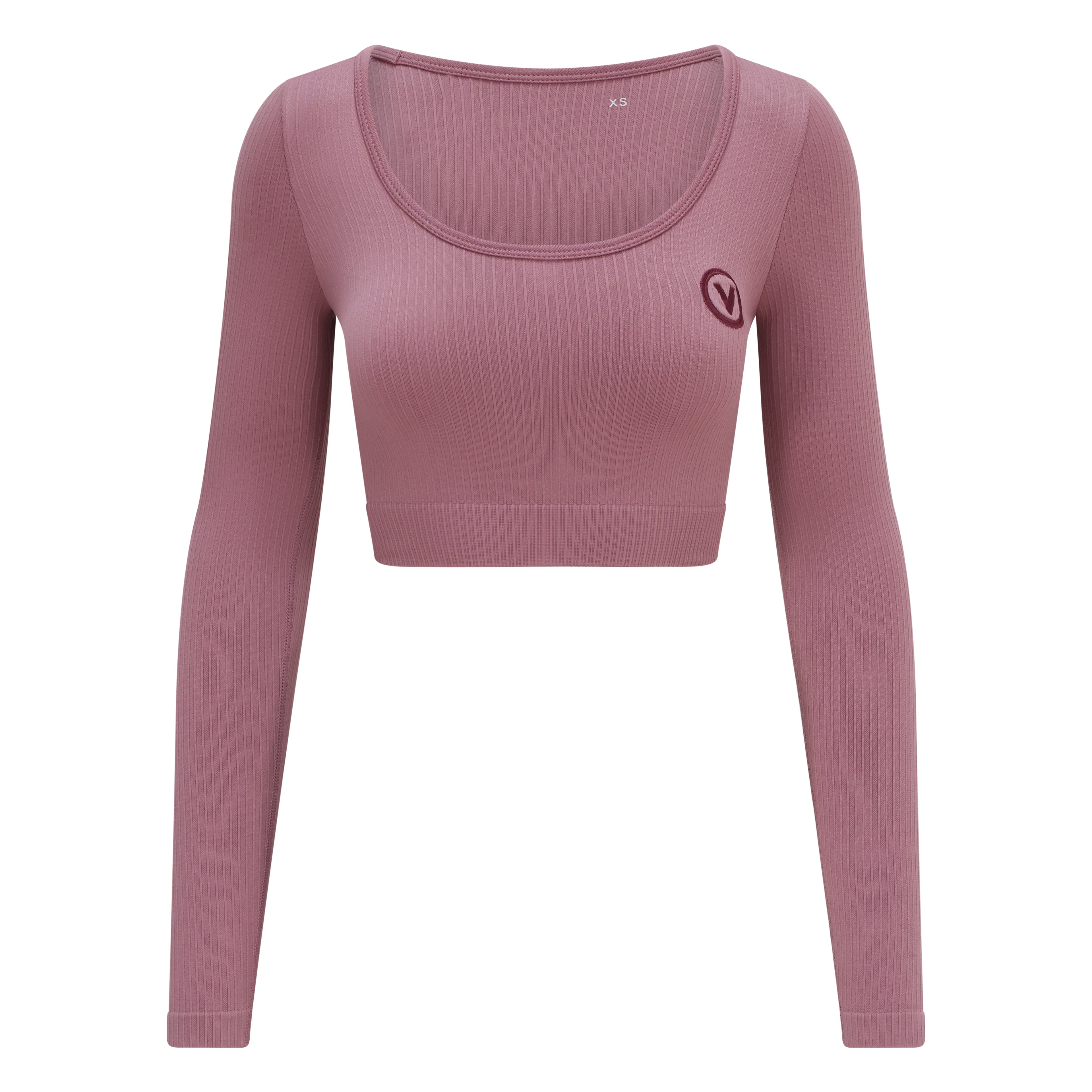 Validate Women’s TriDri® ribbed seamless '3D Fit' crop top Mauve
