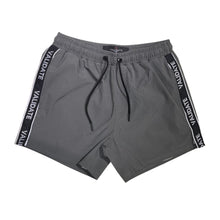 Load image into Gallery viewer, Validate Tape Detail Stretch Swim Short Charcoal
