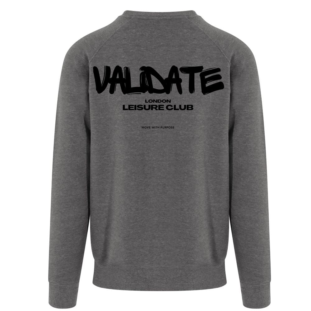 Validate Pathfinder Back Print Sweatshirt Charcoal