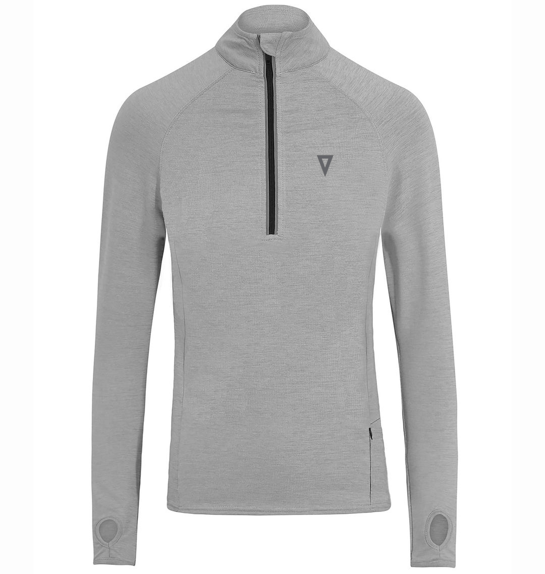 Silver Grey Printed Long Sleeve T Shirt Front