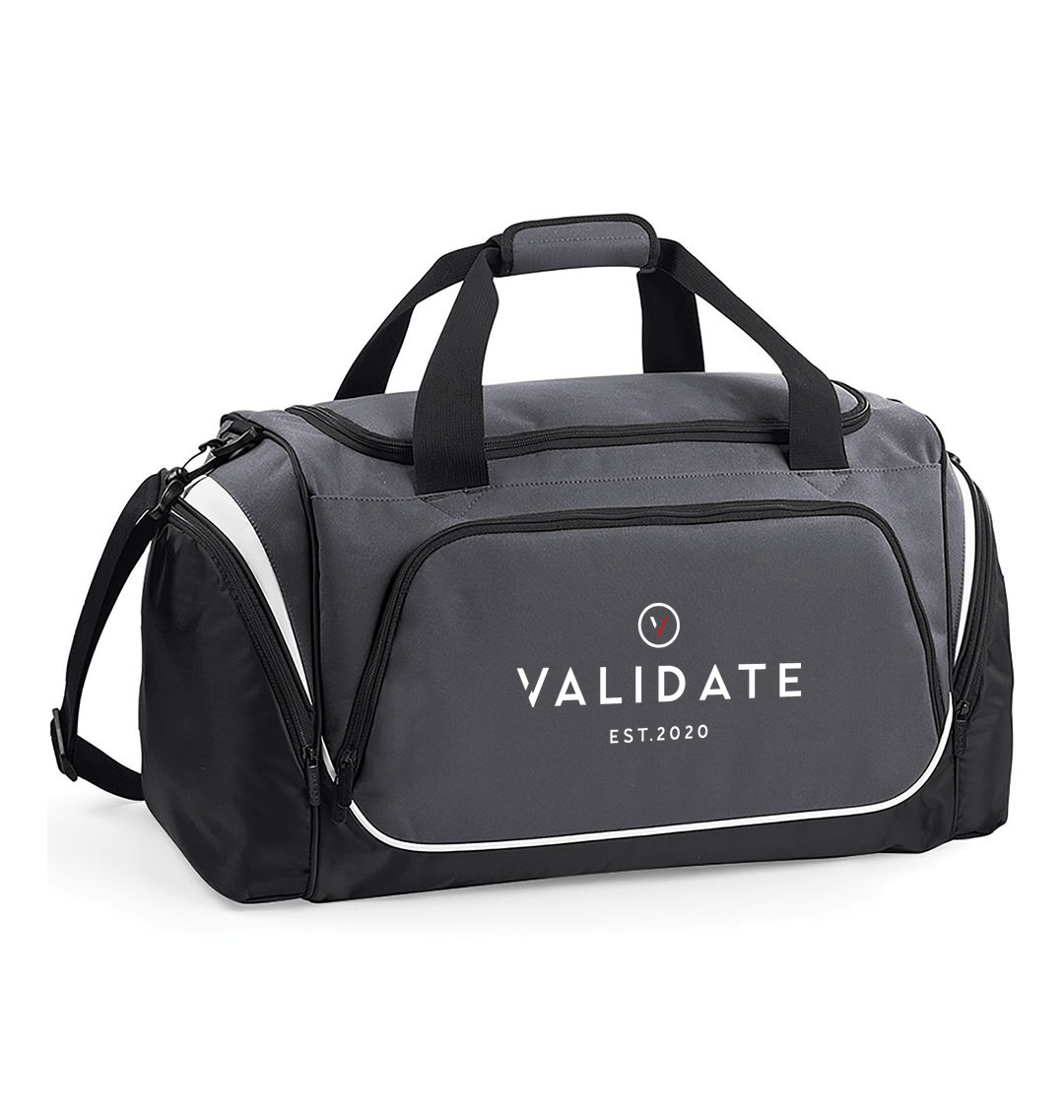 Graphite/Black White Bag Front