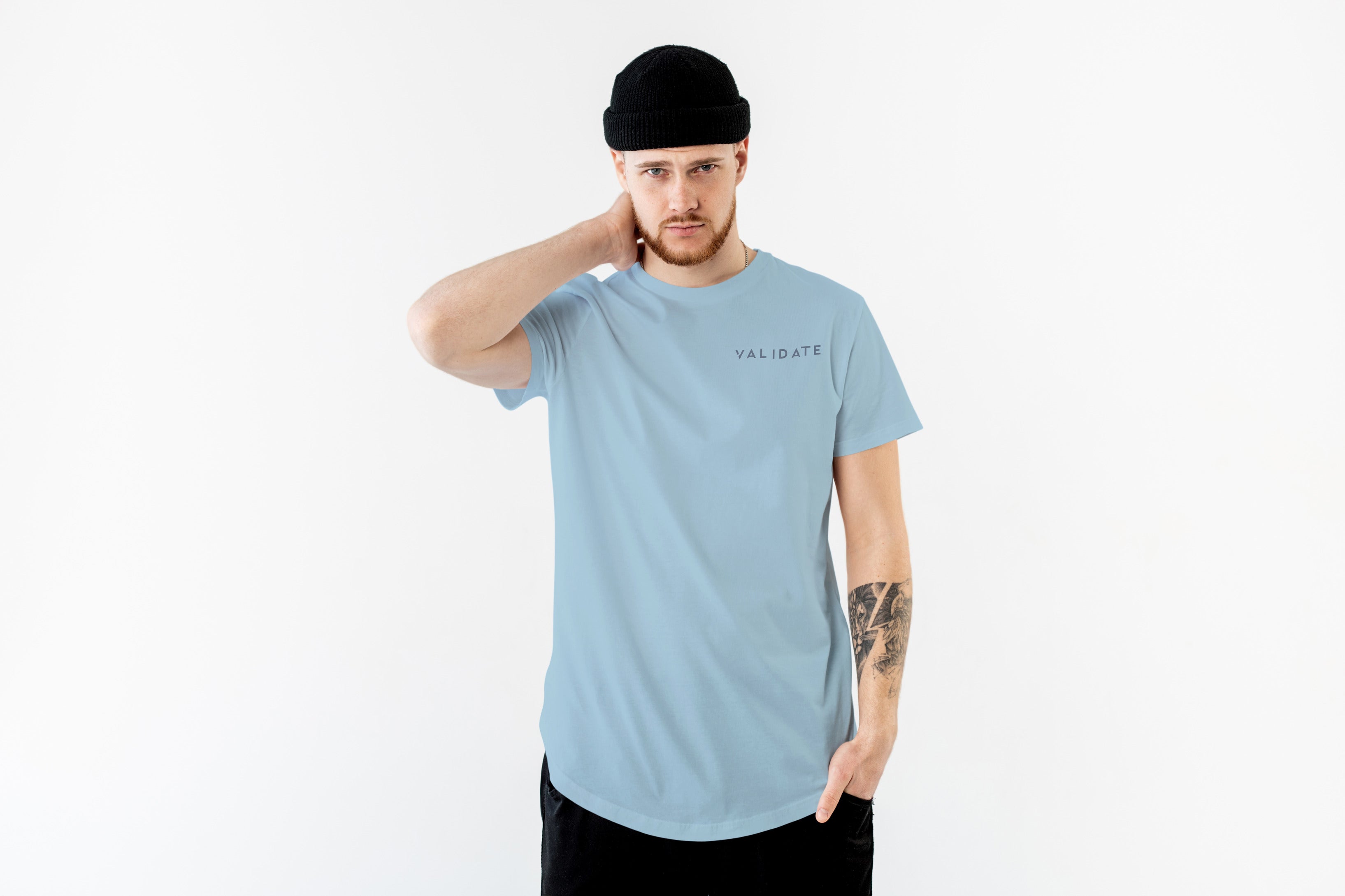 Validate Core Essentials Men's T-Shirt Sky Blue