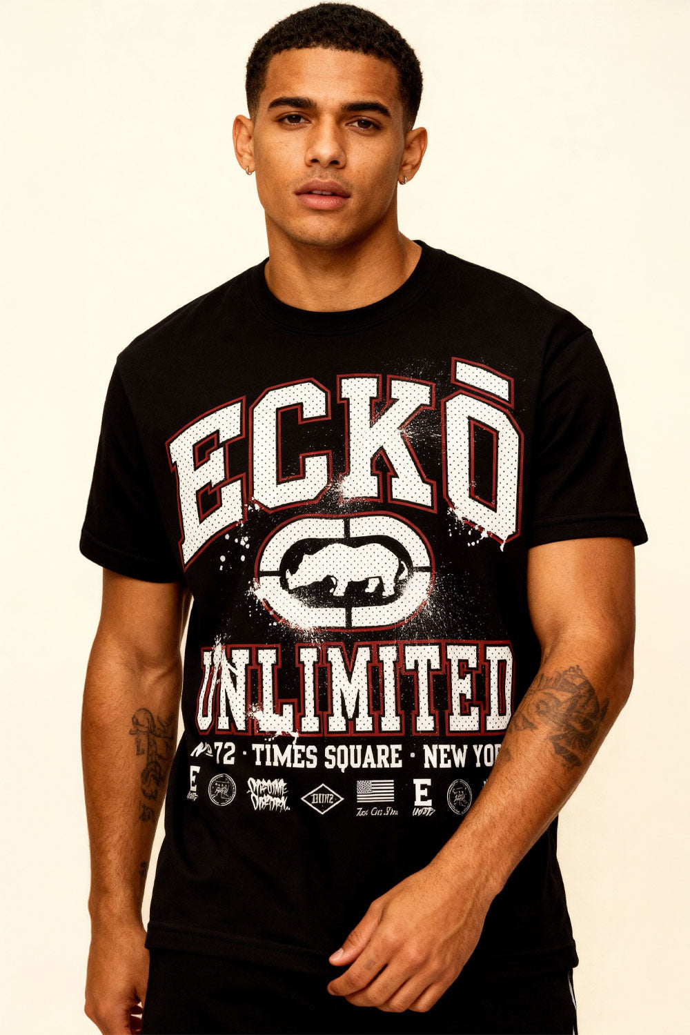 ECKO UNLTD COLLEGE T-SHIRT Black