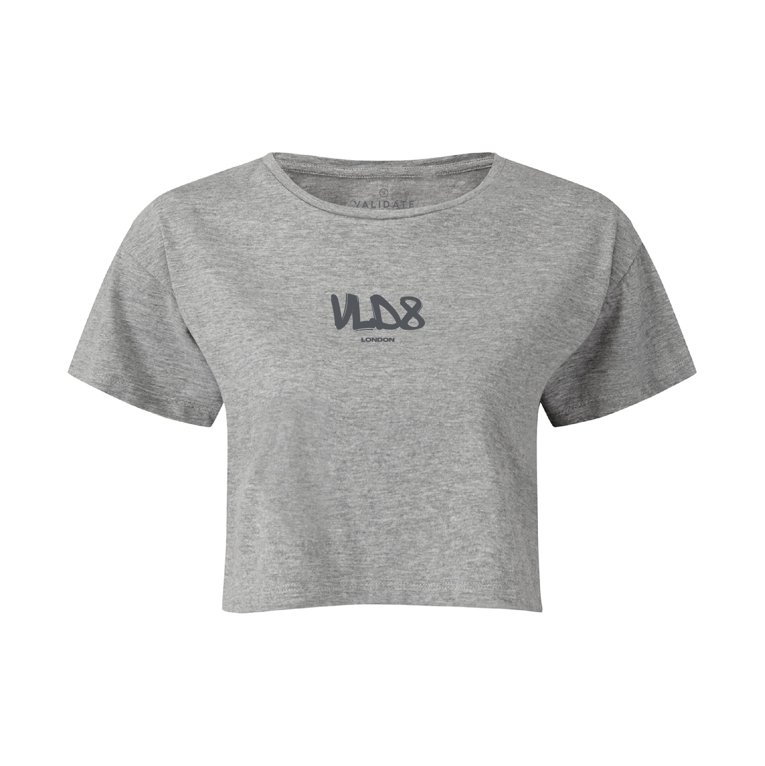 Validate Jump Crop T-shirt Grey Marl