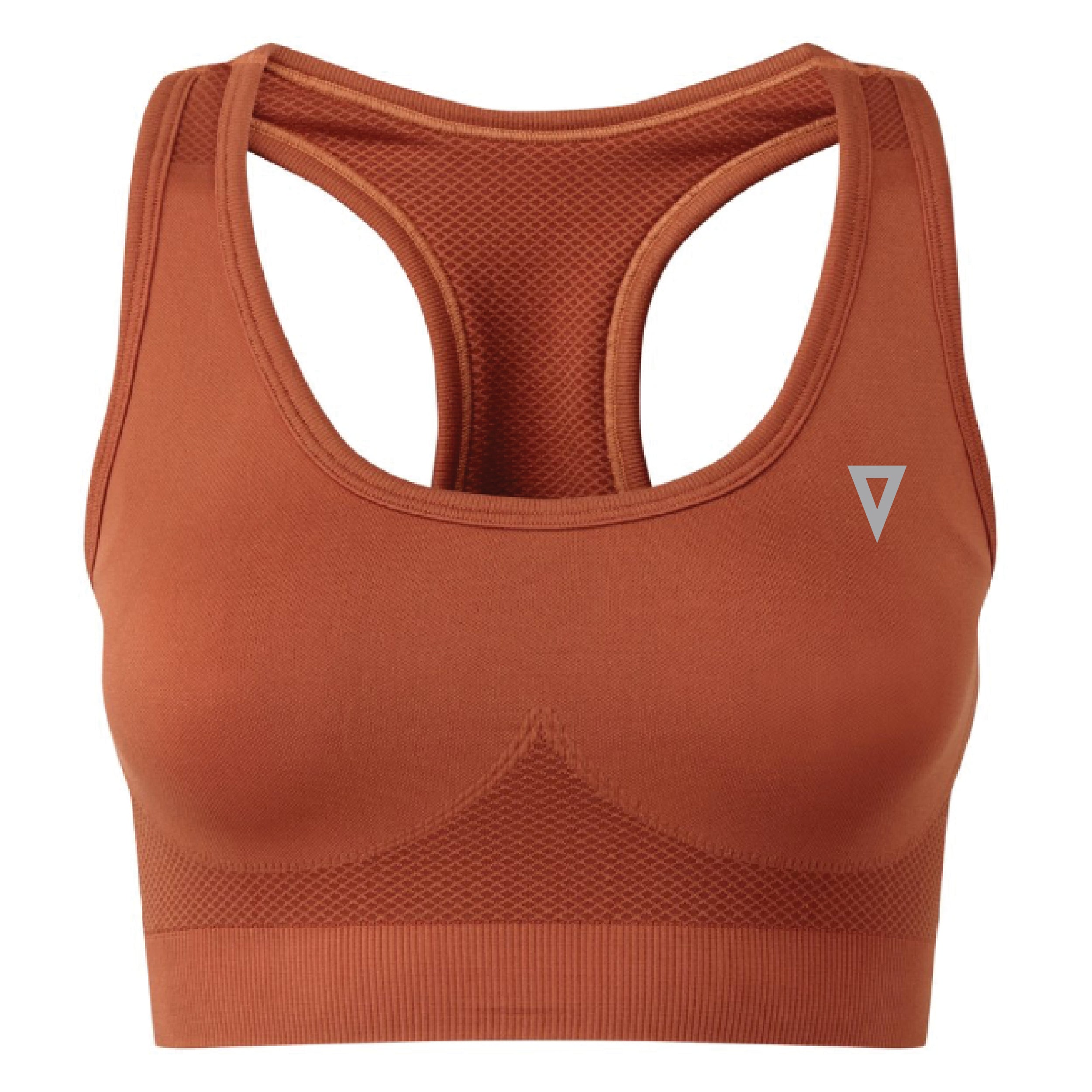 Validate Seamless Sculpt Sports Bra Rust