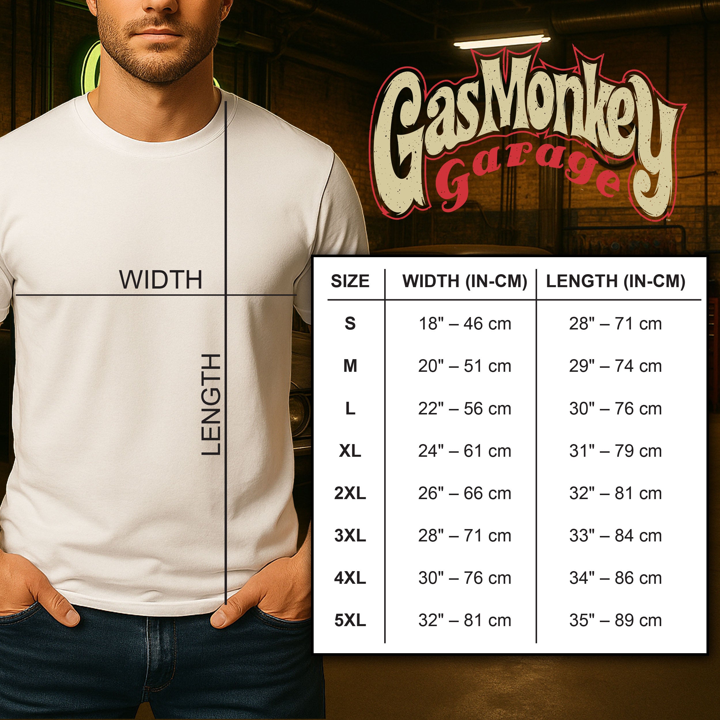 Gas Monkey Garage - Size Chart