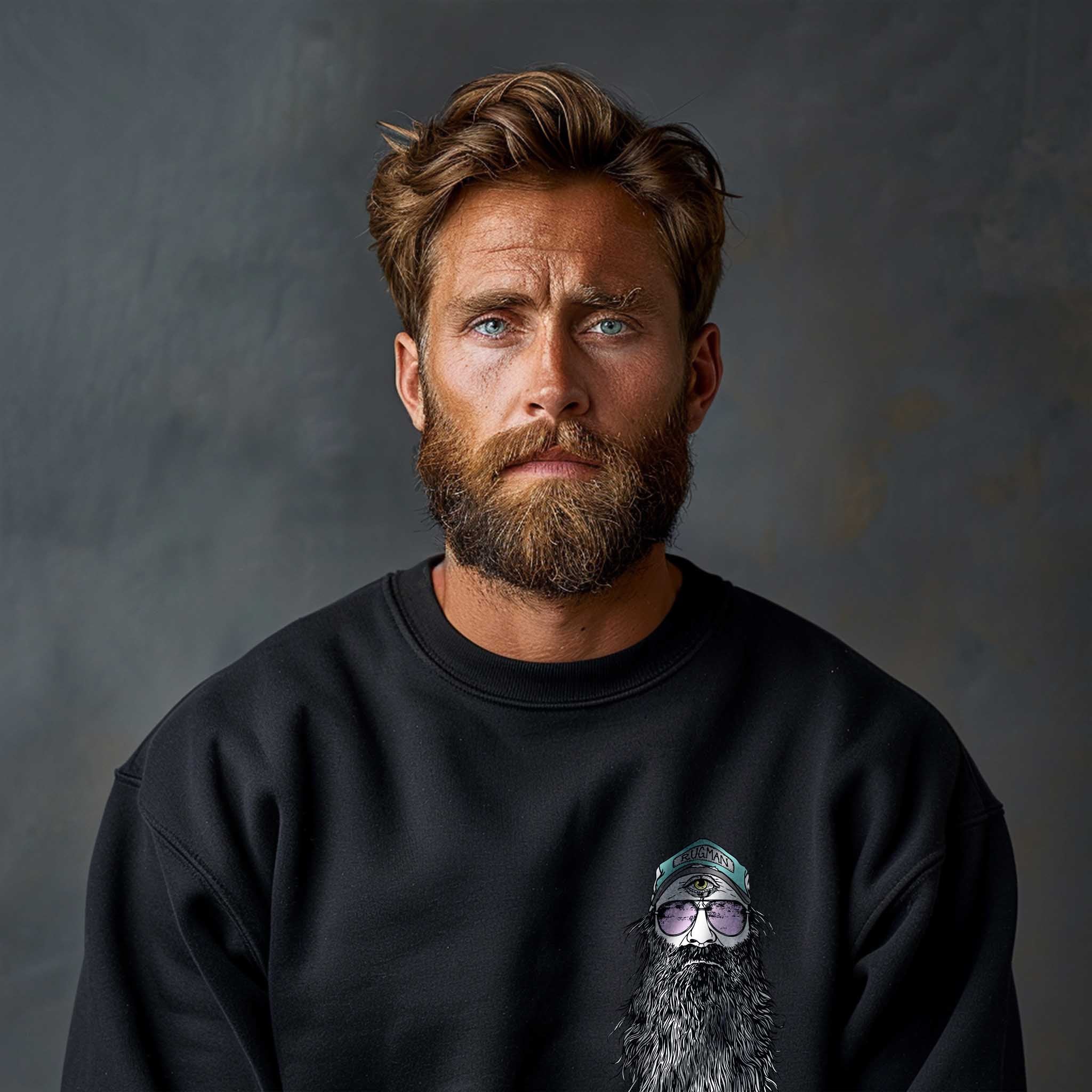 Beardy Man Sweatshirt – Black