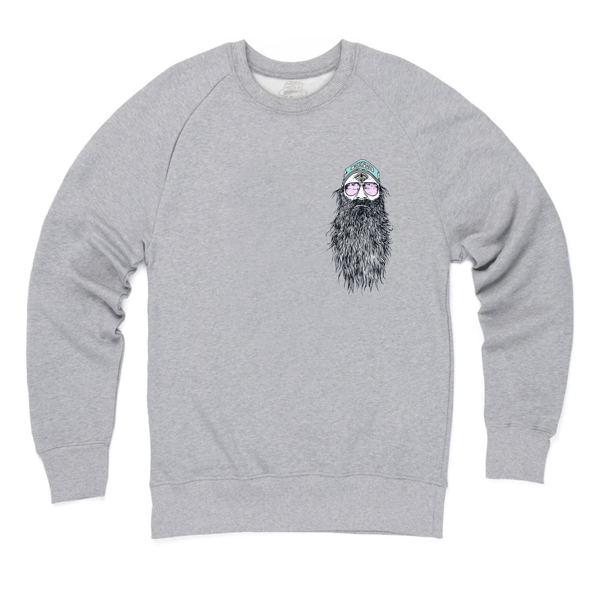 Beardy Man Sweatshirt – Grey Marl