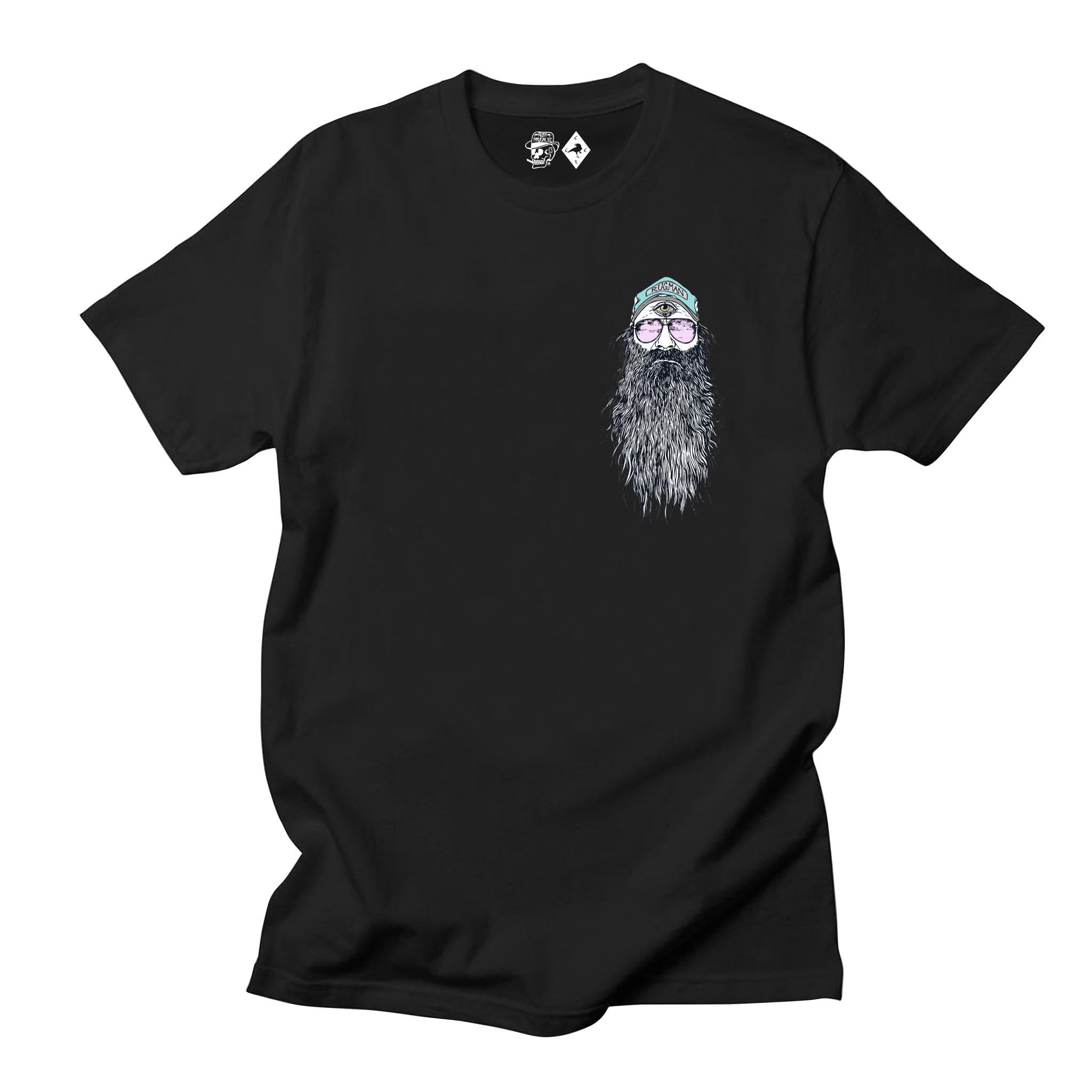 Beardy Man T-Shirt – Black