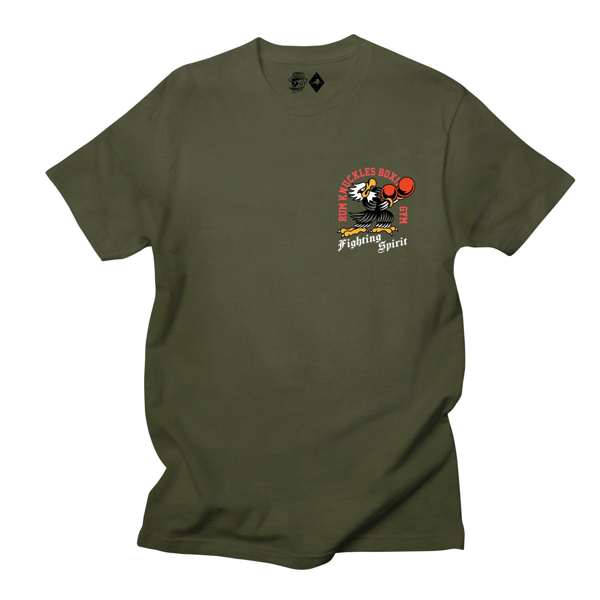 RUM KNUCKLES Boxing Eagle T-Shirt Army Green
