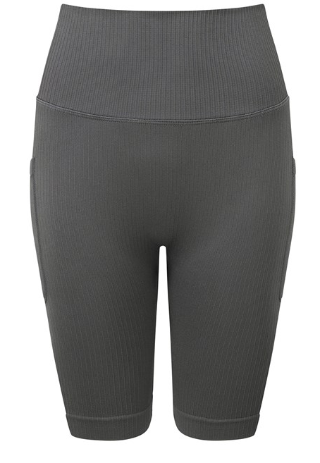 Validate Women’s TriDri® ribbed seamless '3D Fit' cycle shorts Charcoal