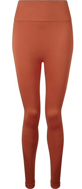 Validate Women's TriDri® seamless '3D fit' multi-sport sculpt solid colour leggings Rust