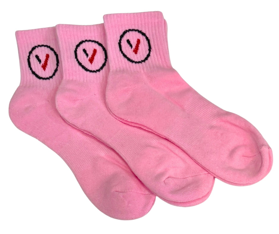 Validate Women's 3 pack Trainer sock Pink One Size ( 5-8)