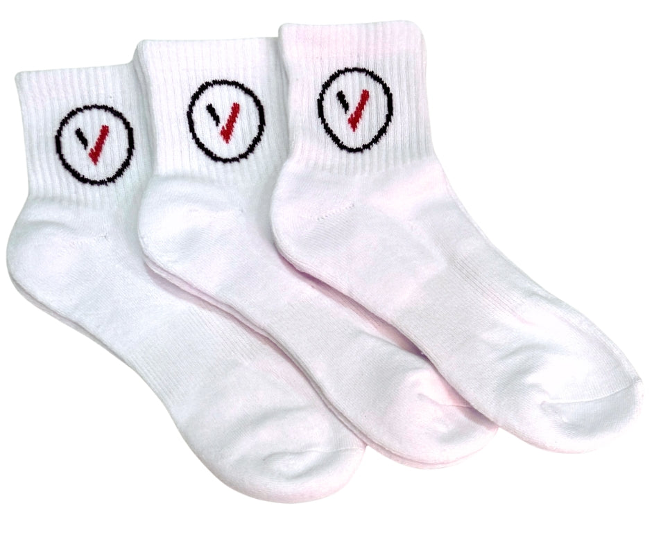 Validate Women's 3 pack Trainer sock White One Size ( 5-8)