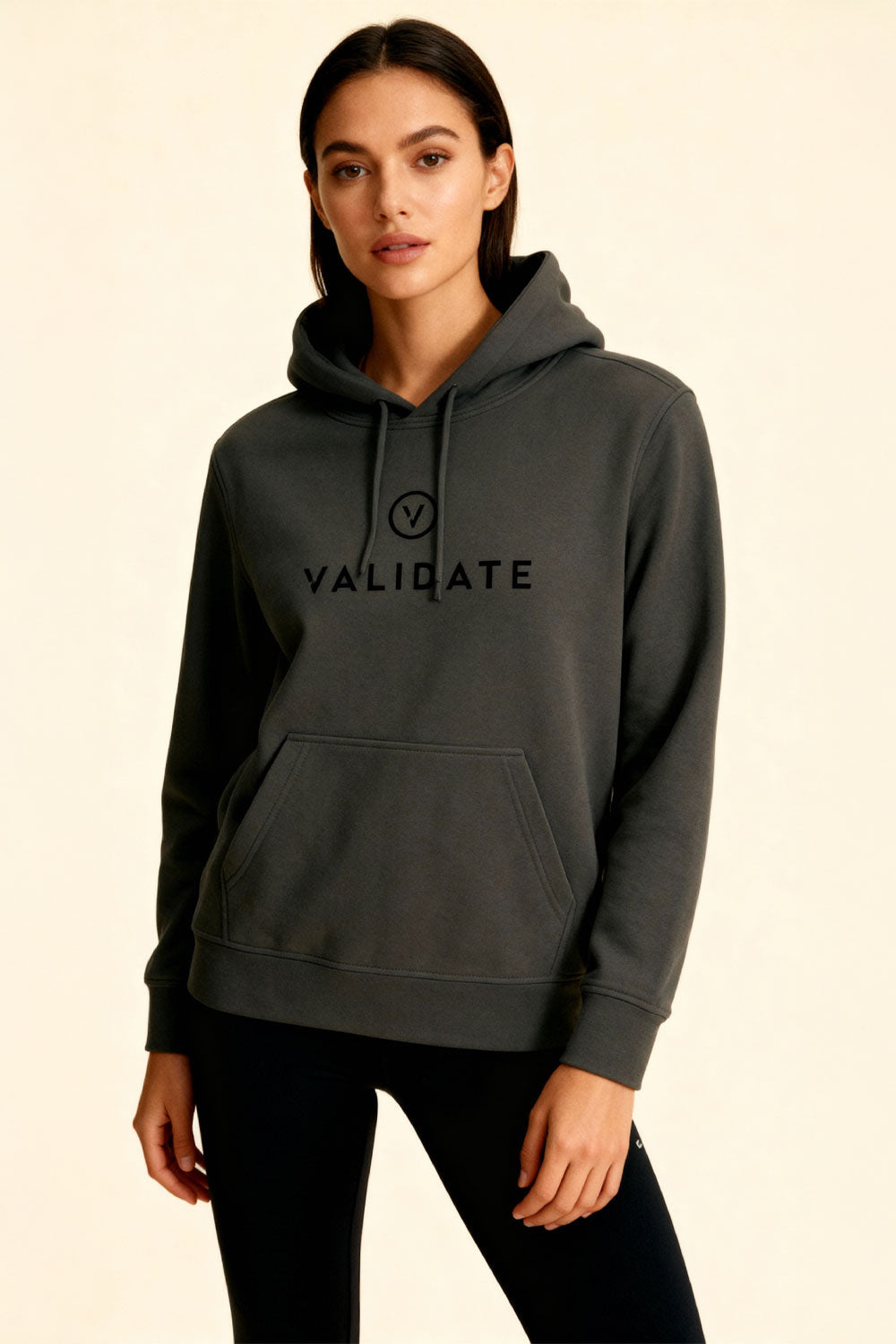 VALIDATE OG PREMIUM WOMENS HOODIE CHARCOAL