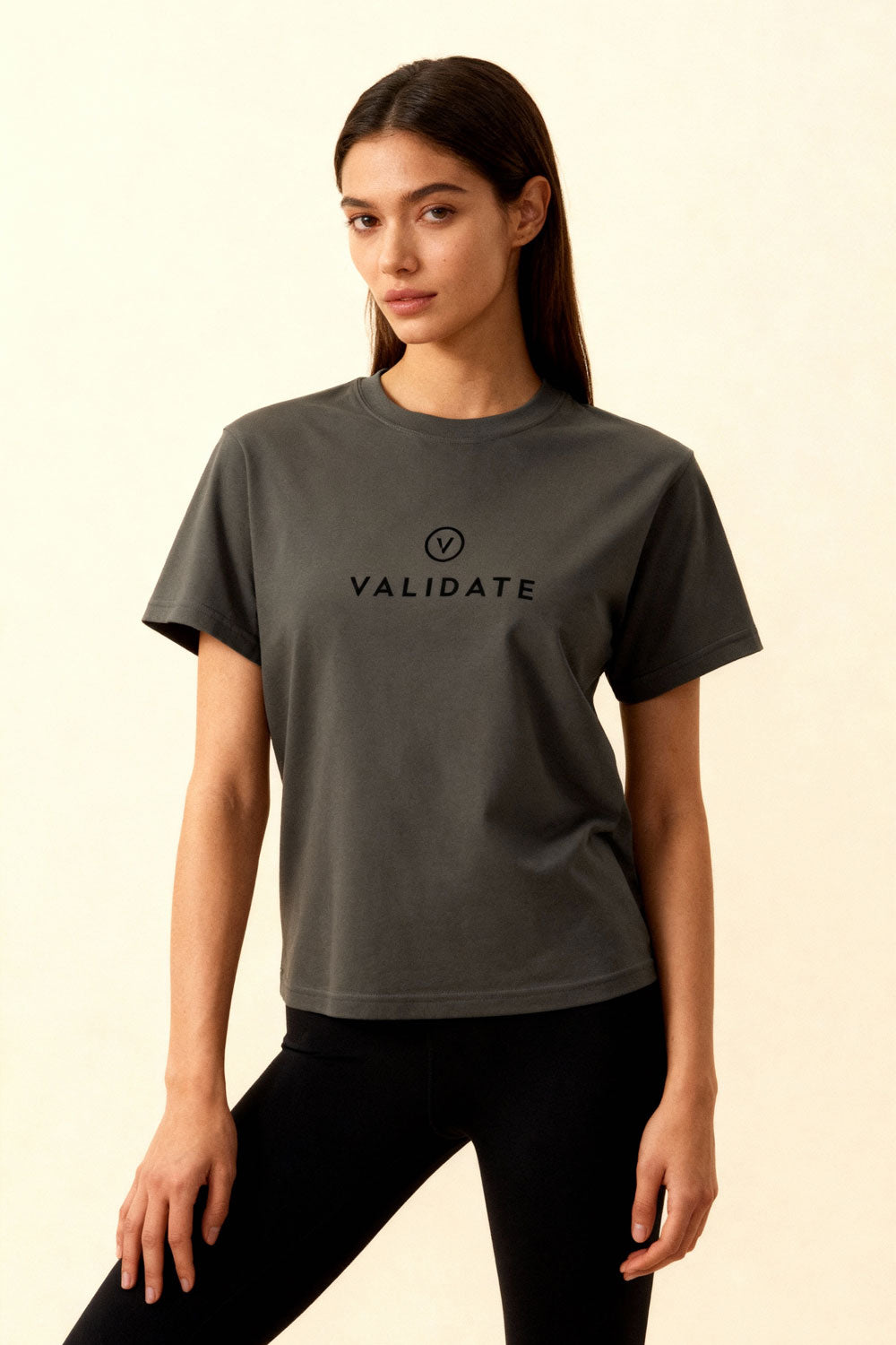 VALIDATE OG PREMIUM WOMENS WOMENS T-SHIRT CHARCOAL