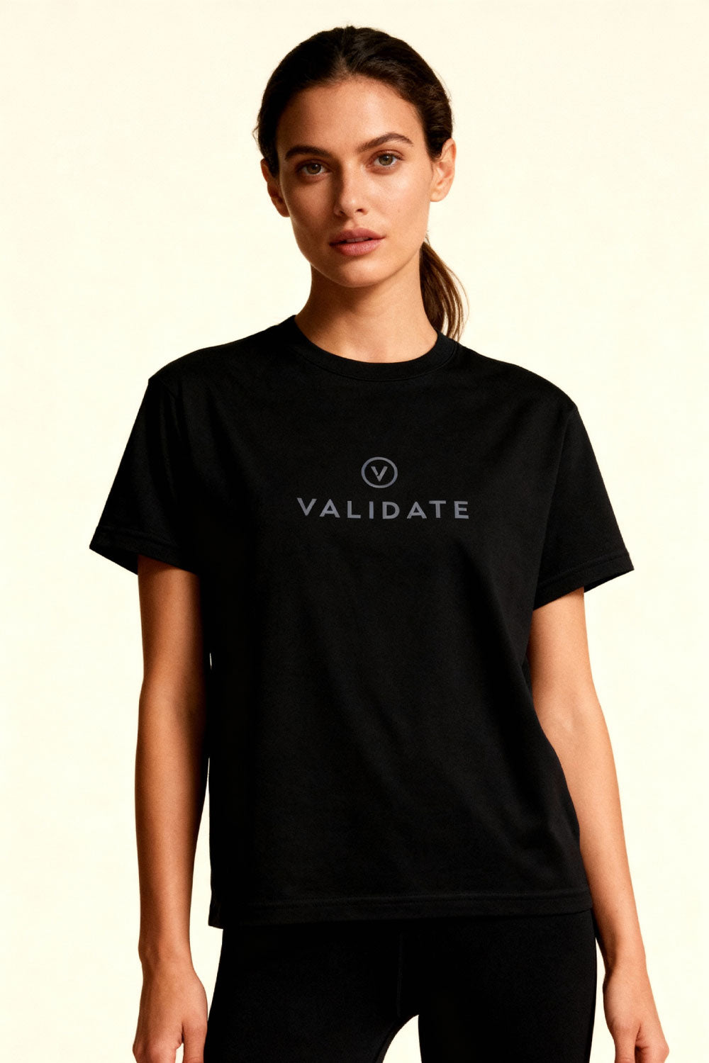 VALIDATE OG PREMIUM WOMENS WOMENS T-SHIRT BLACK