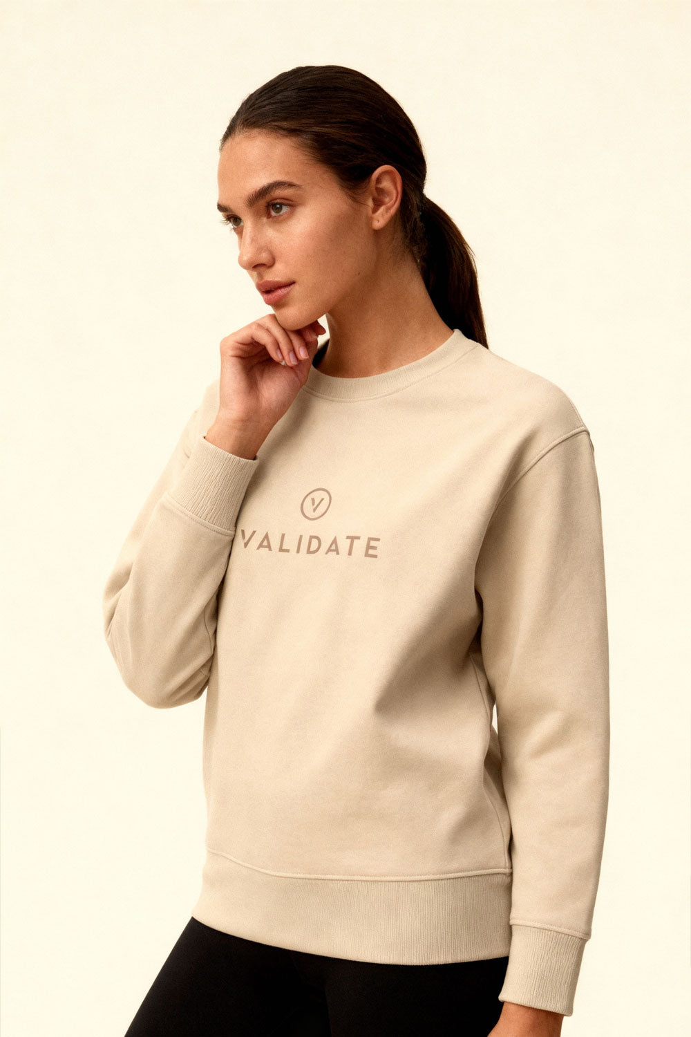 VALIDATE OG PREMIUM WOMENS SWEATSHIRT STONE