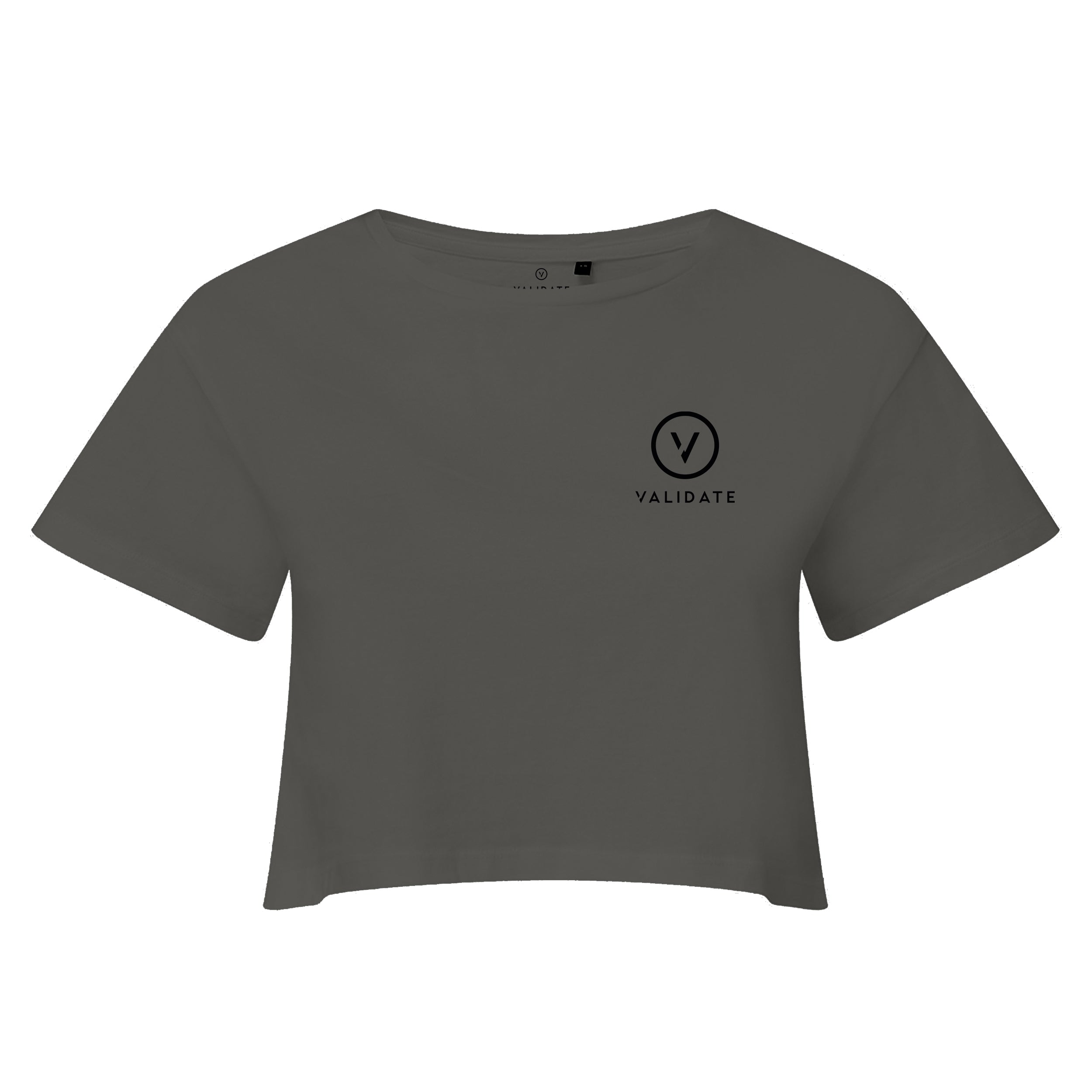 VALIDATE LIMITLESS II CROP TOP CHARCOAL