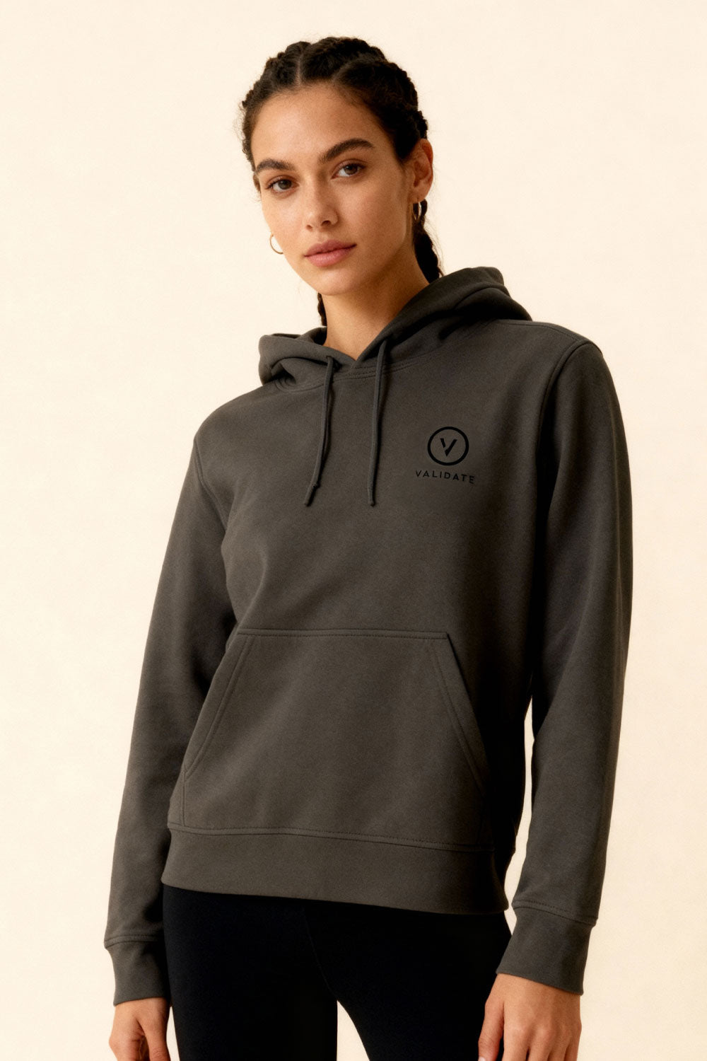 VALIDATE OG PREMIUM II WOMENS HOODIE CHARCOAL