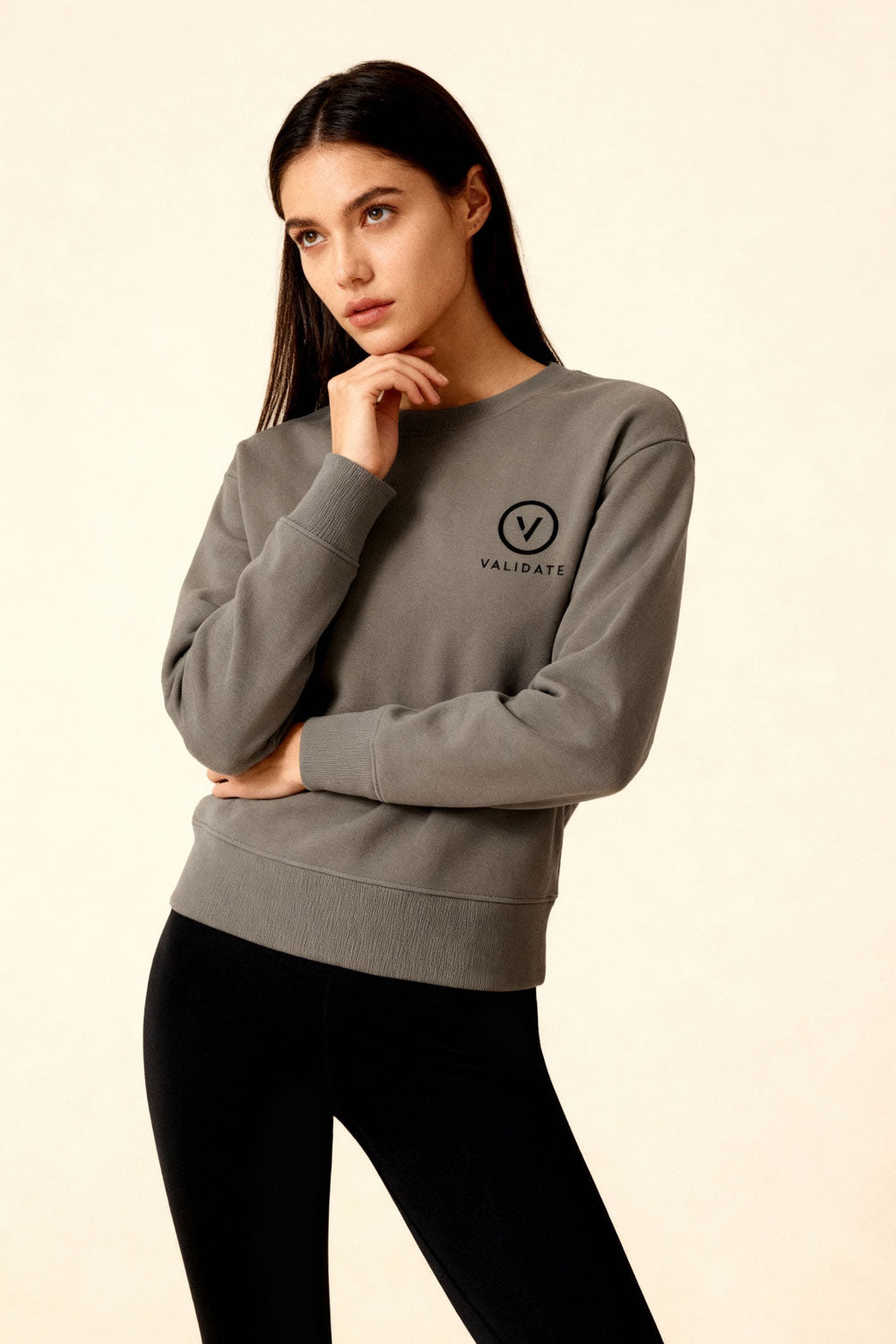 VALIDATE OG PREMIUM II WOMENS SWEATSHIRT CHARCOAL