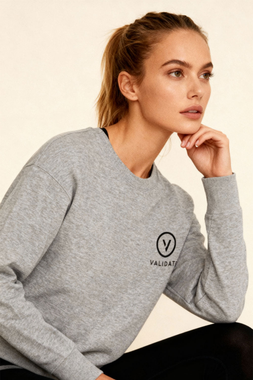 VALIDATE OG PREMIUM II WOMENS SWEATSHIRT GREY MARL