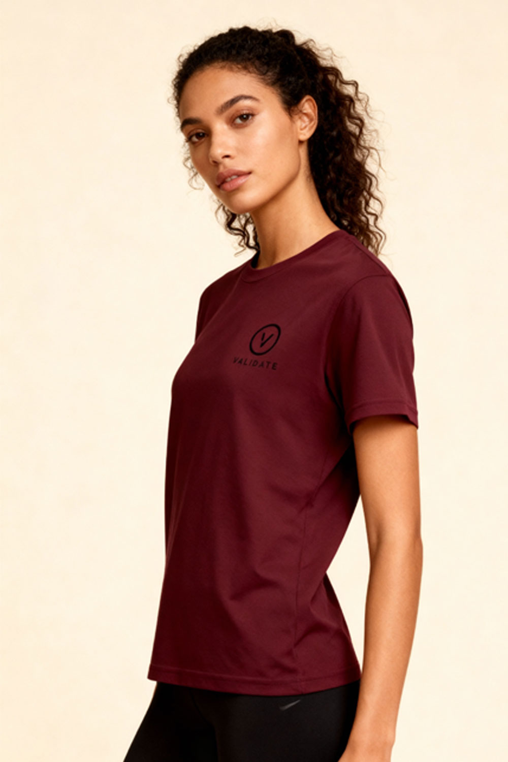 VALIDATE OG PREMIUM II WOMENS WOMENS T-SHIRT BURGUNDY