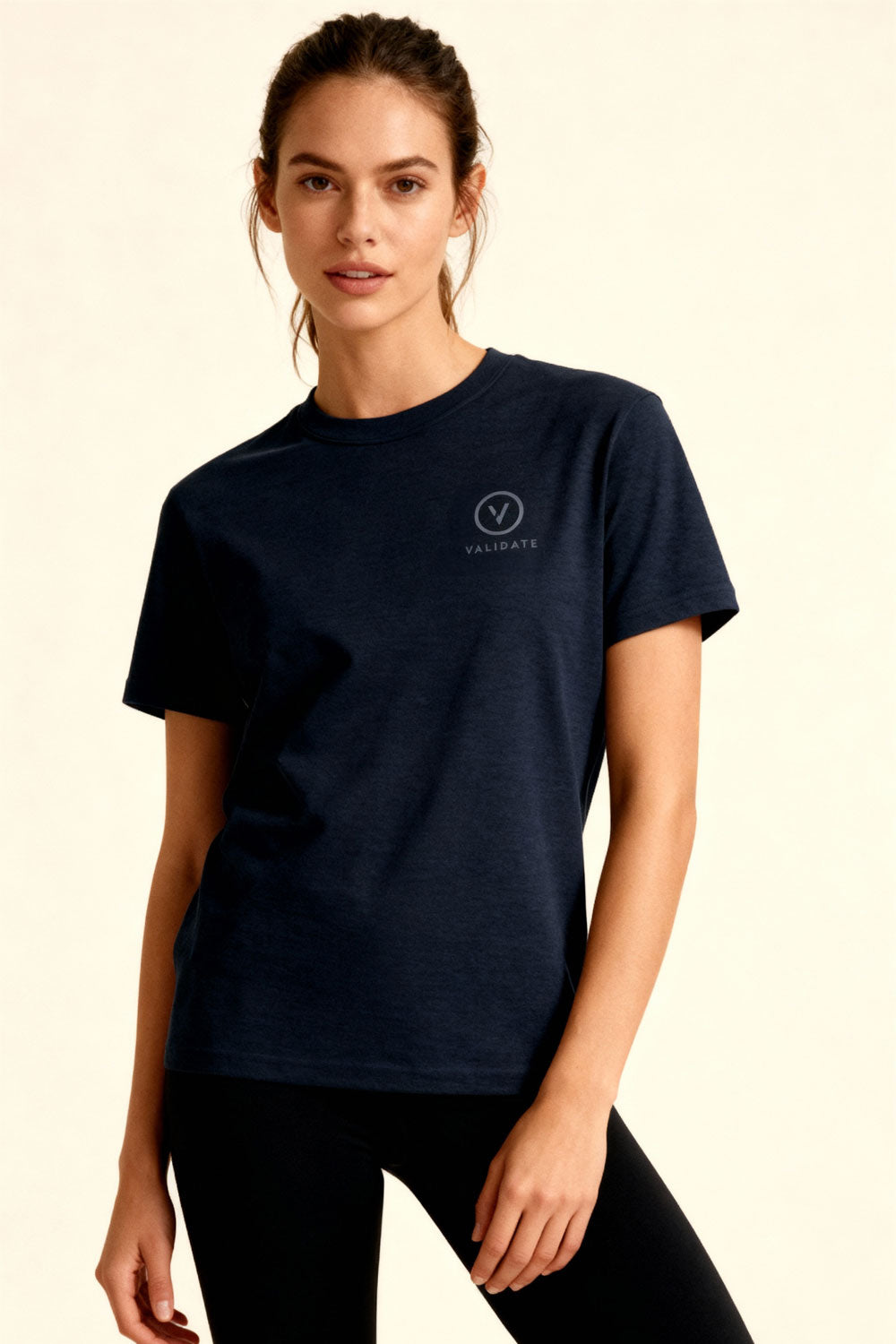 VALIDATE OG PREMIUM II WOMENS WOMENS T-SHIRT HEATHER NAVY