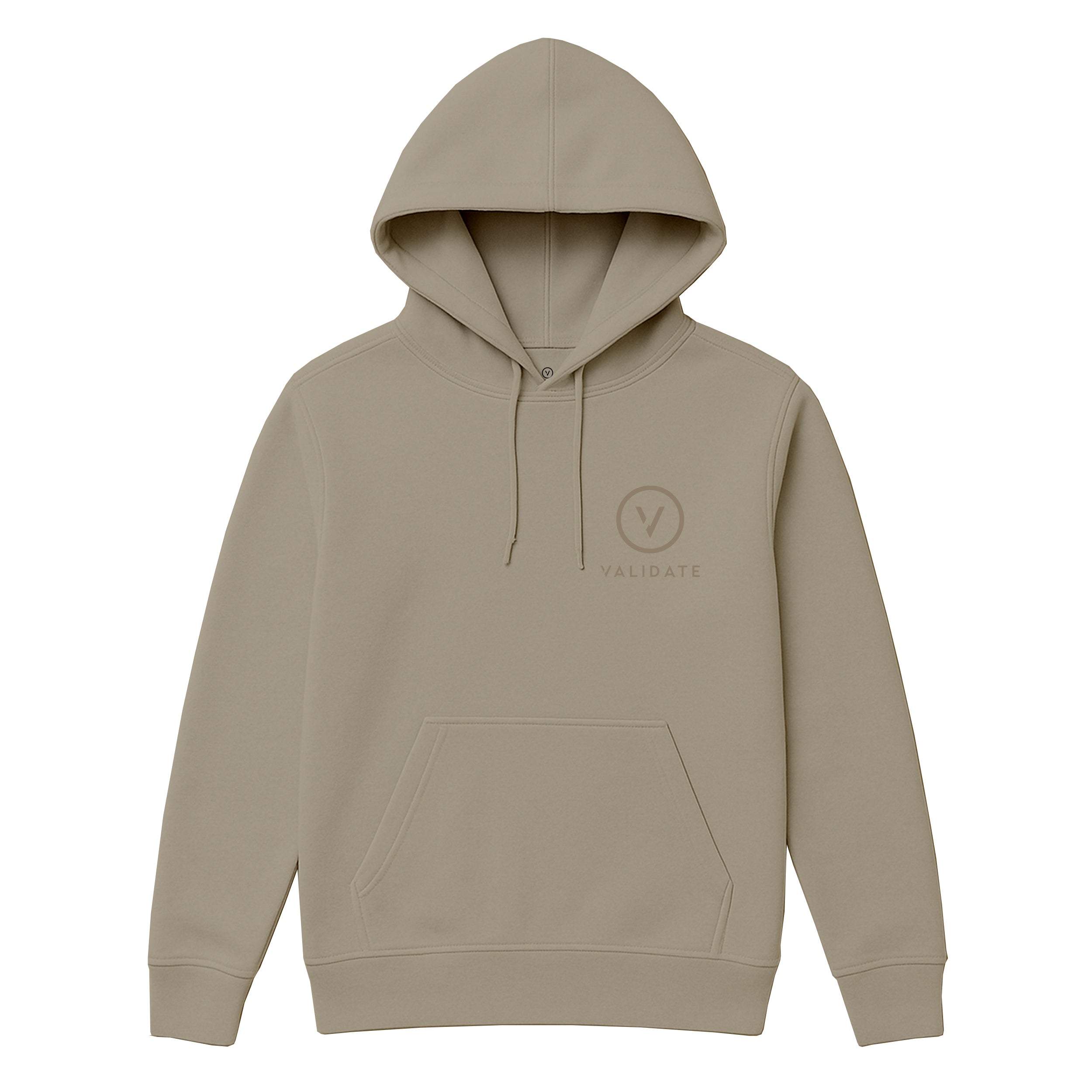 VALIDATE OG PREMIUM II UNISEX HOODIE STONE