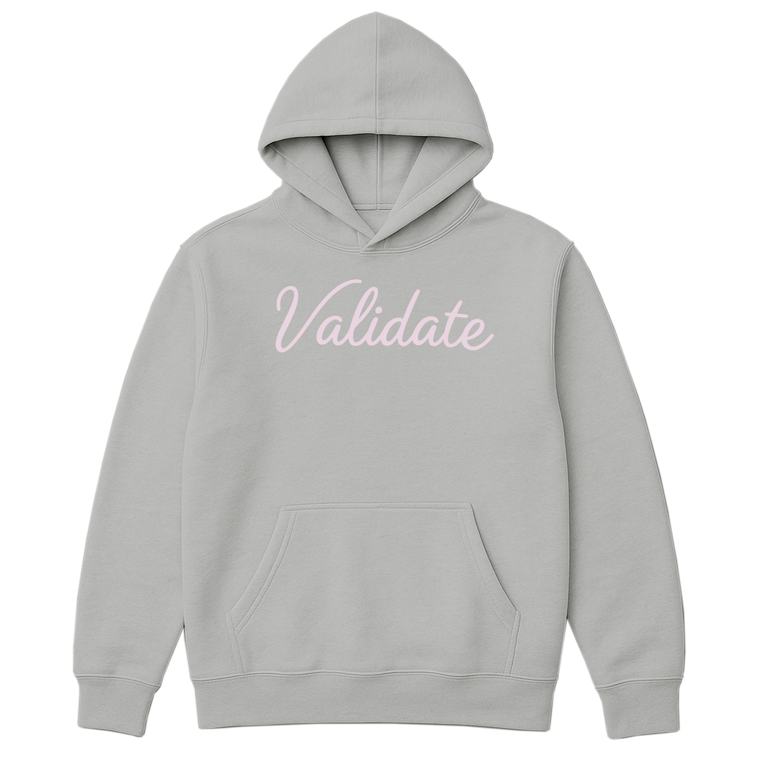 VALIDATE SCRIPT WOMENS OVERSIZE HOODIE ASH GREY