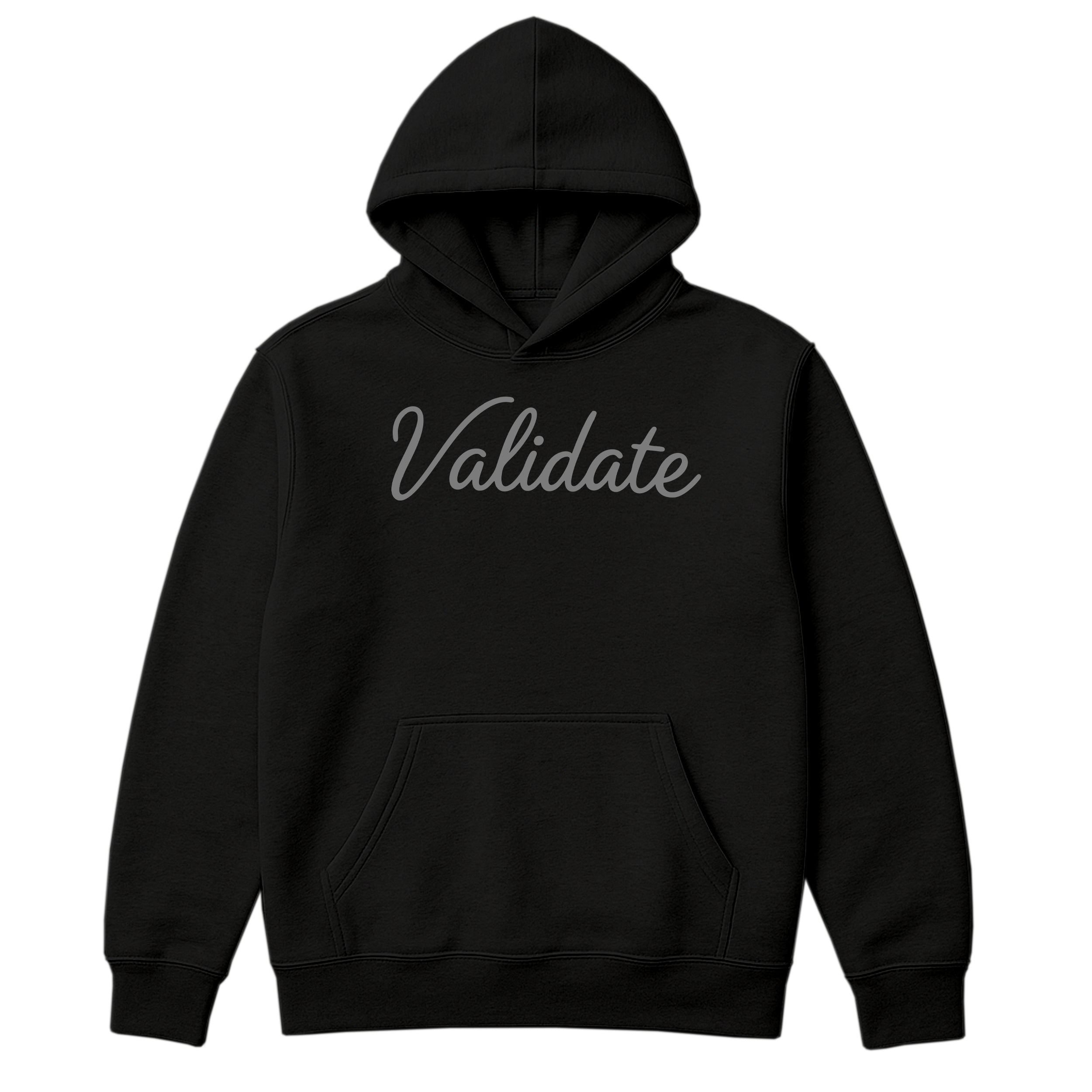 VALIDATE SCRIPT WOMENS OVERSIZE HOODIE BLACK