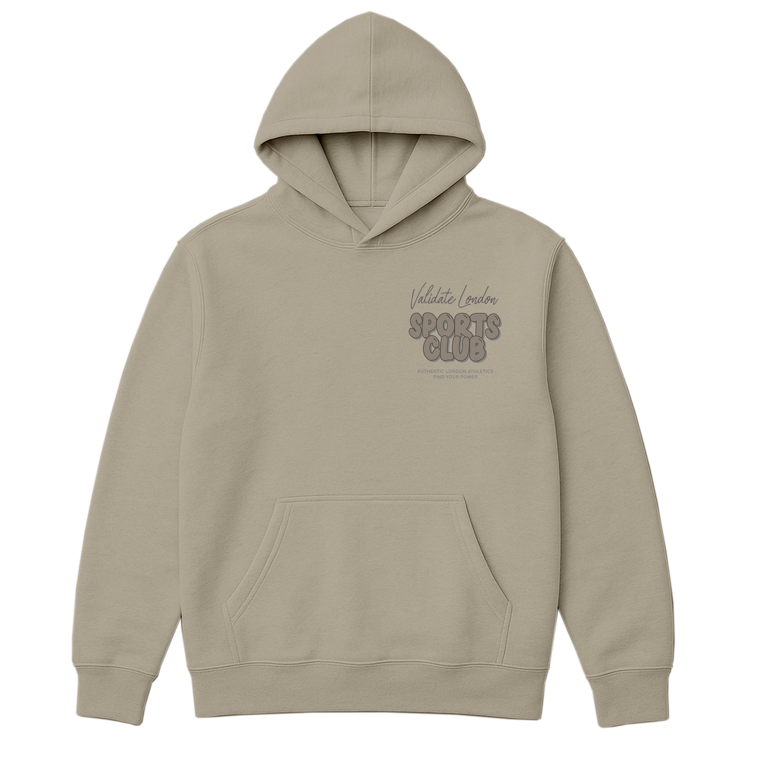 VALIDATE SPORTS CLUB WOMENS OVERSIZE HOODIE SAND