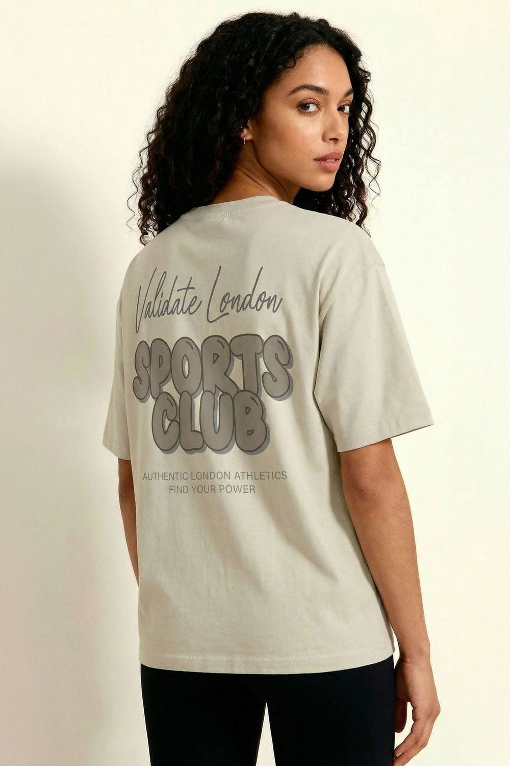 VALIDATE SPORTS CLUB WOMENS T-SHIRT ECRU