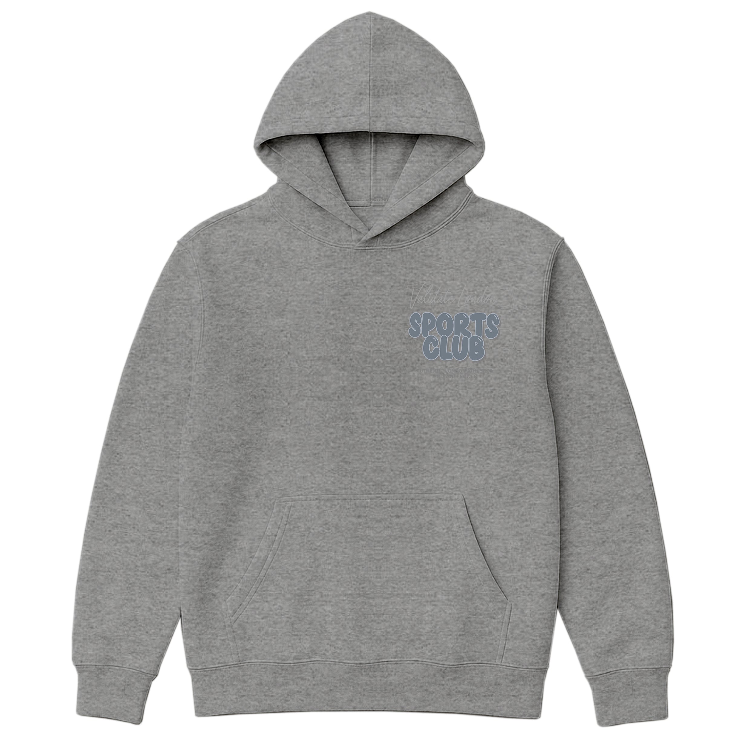 VALIDATE SPORTS CLUB WOMENS OVERSIZE HOODIE HEATHER GREY