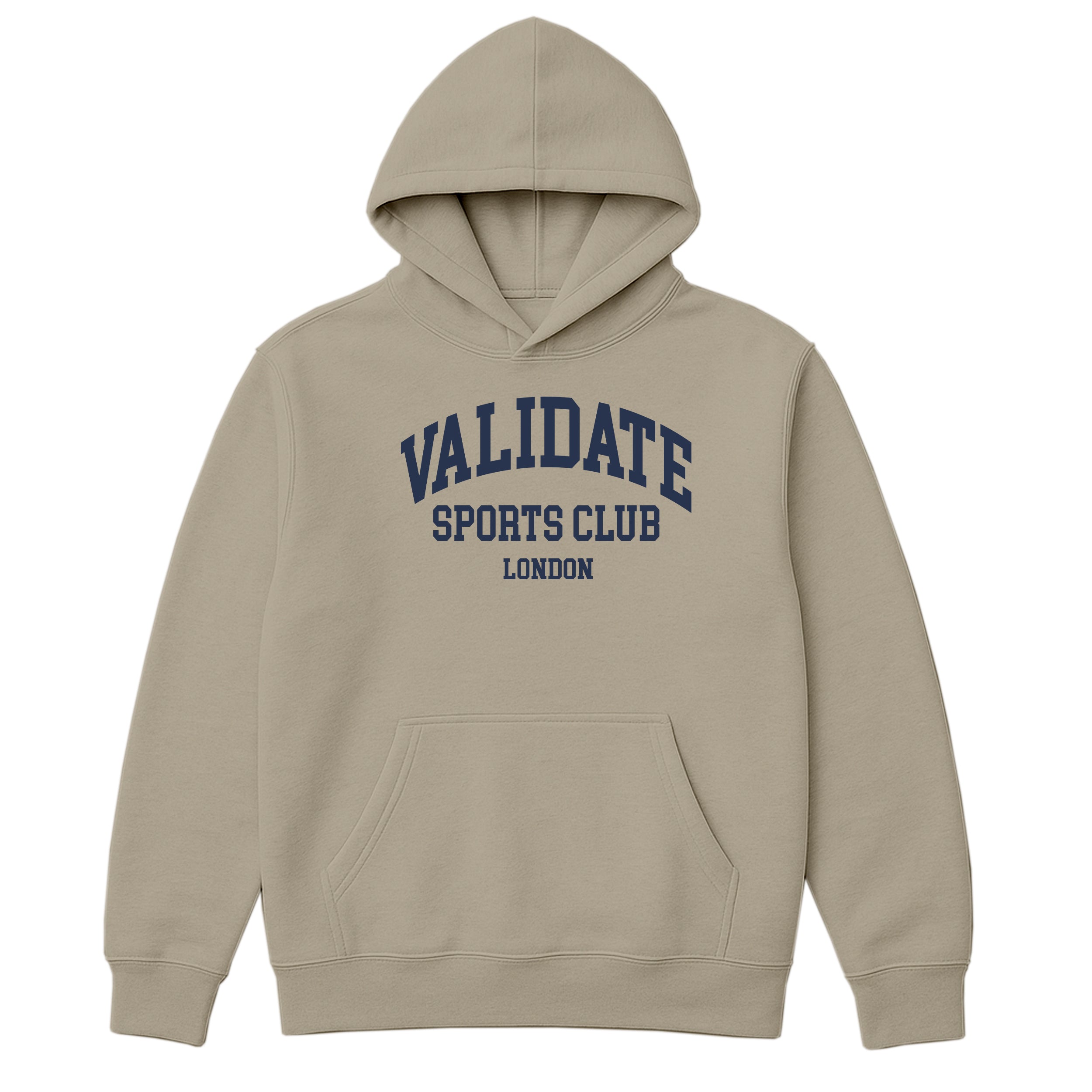 VALIDATE VARSITY WOMENS OVERSIZE HOODIE STONE
