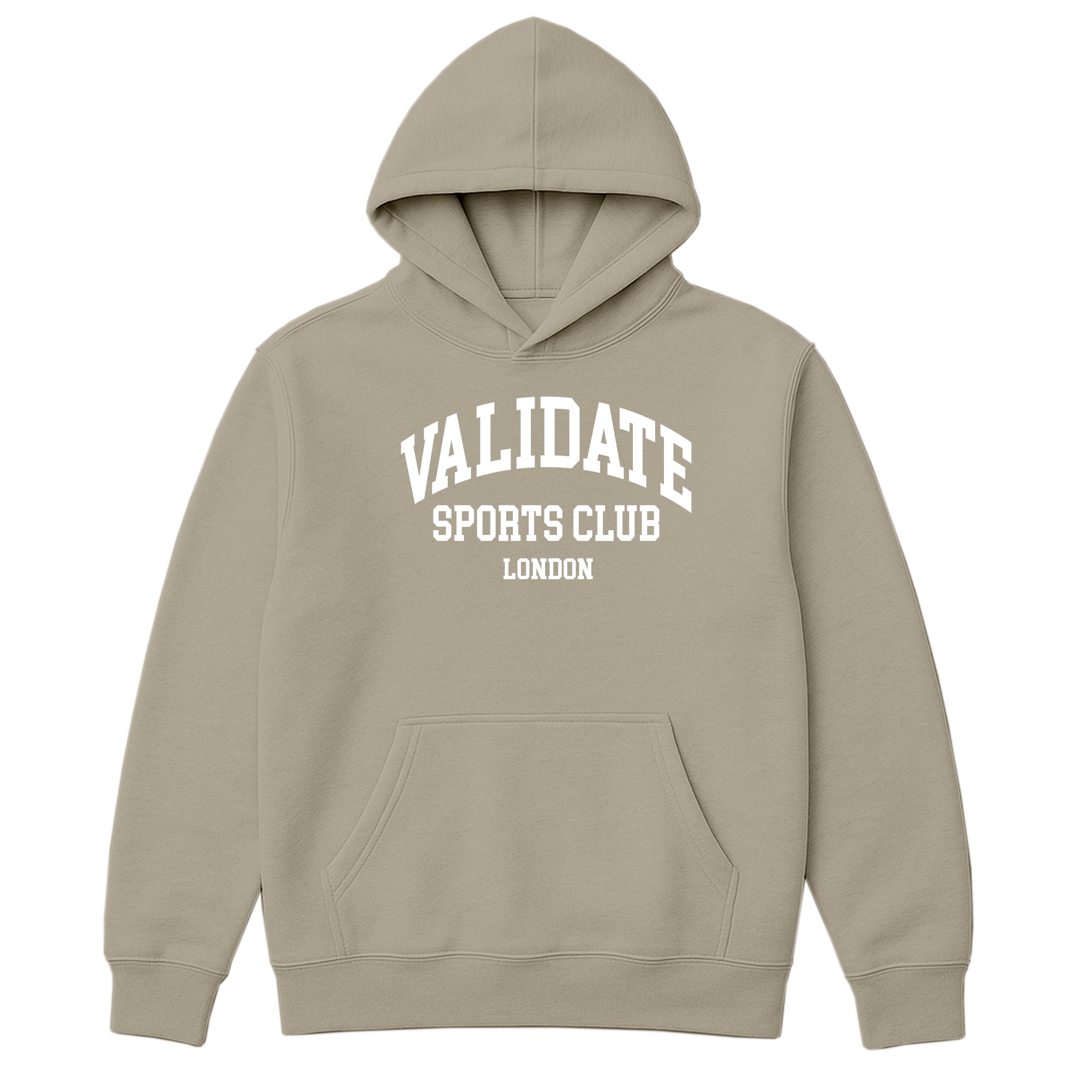 VALIDATE VARSITY WOMENS OVERSIZE HOODIE SAND