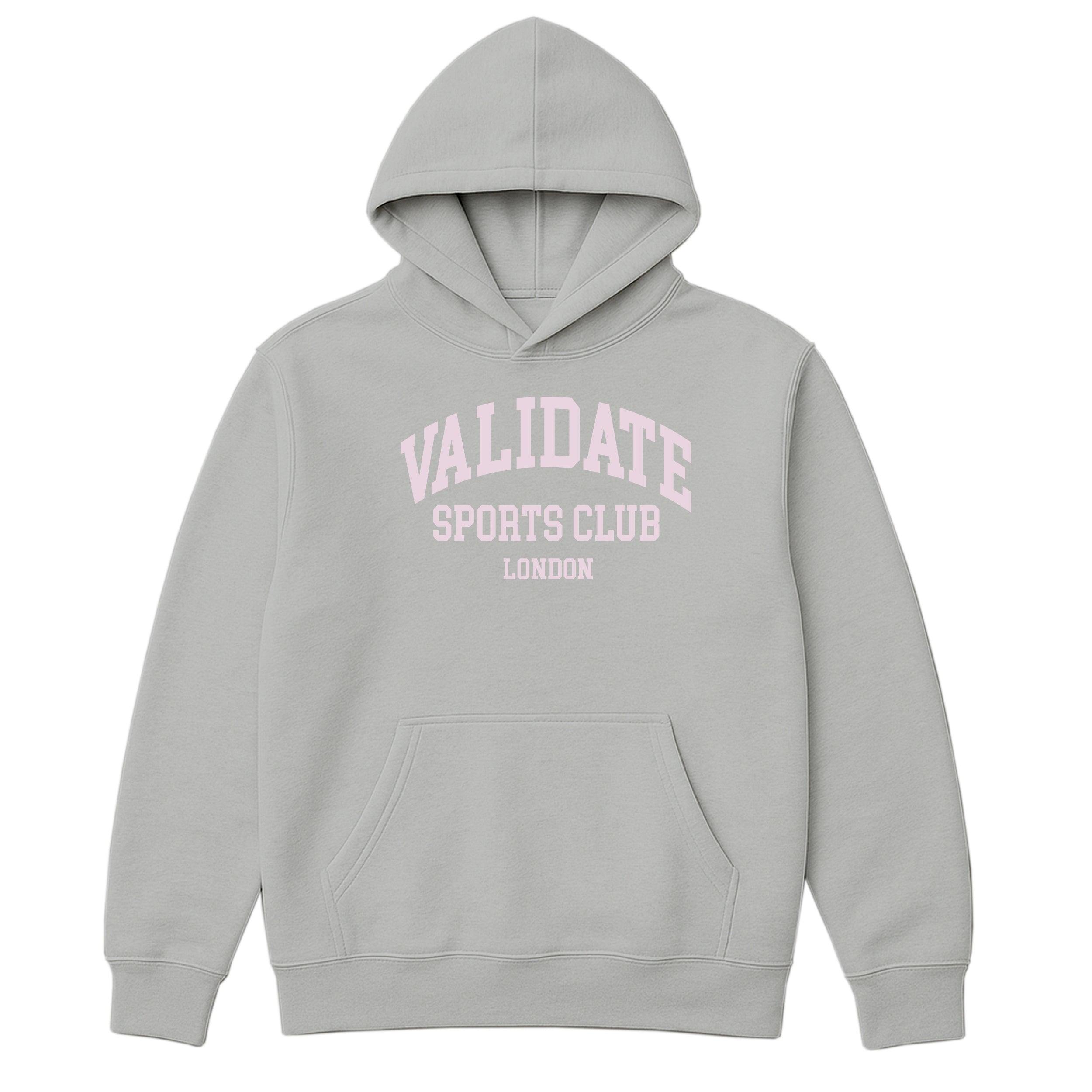 VALIDATE VARSITY WOMENS OVERSIZE HOODIE ASH GREY