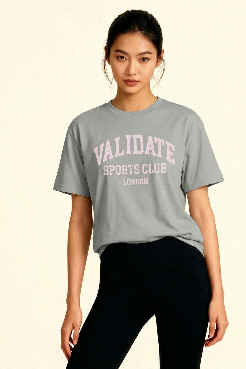 VALIDATE VARSITY WOMENS T-SHIRT ASH GREY
