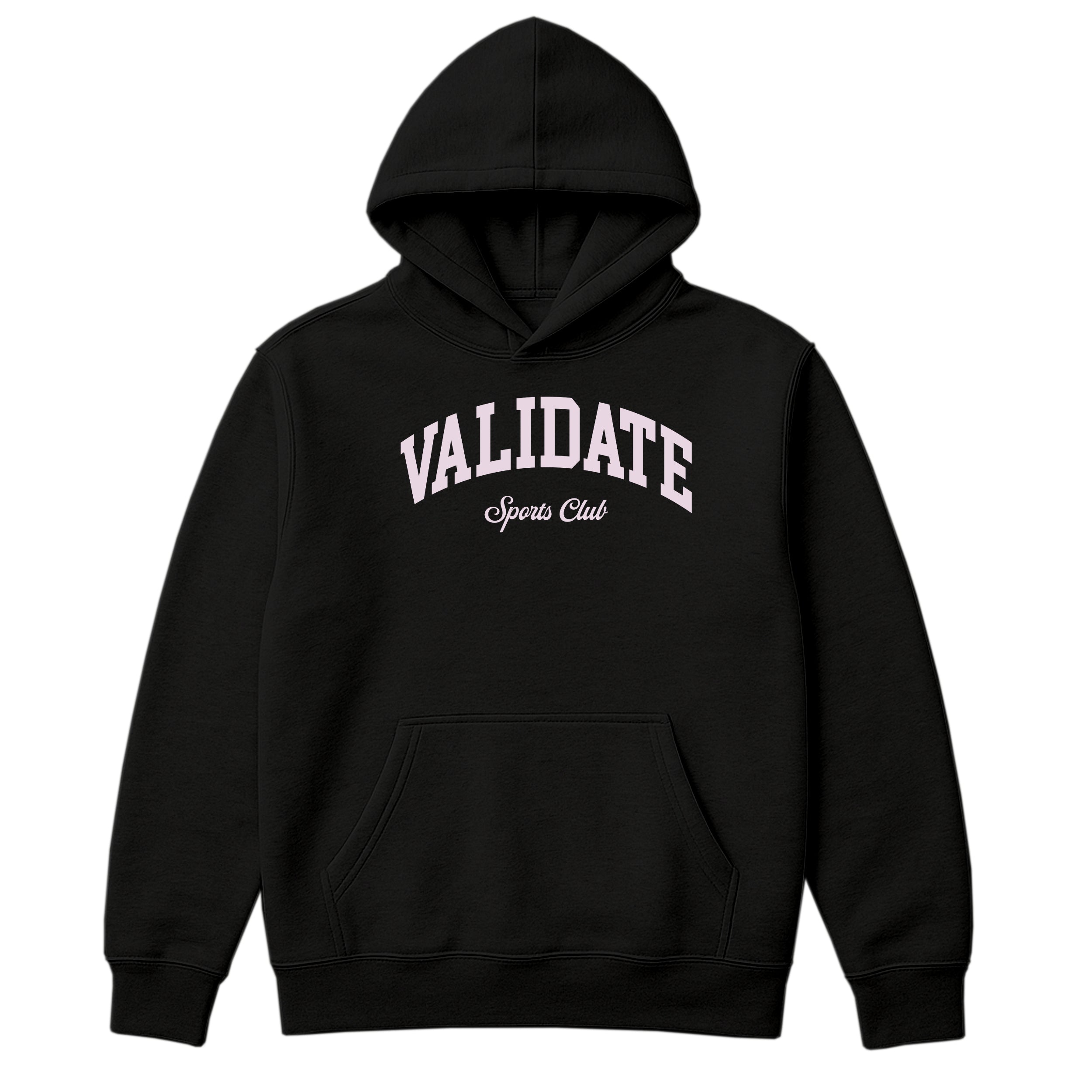 VALIDATE TEAM SPORTS WOMENS OVERSIZE HOODIE BLACK