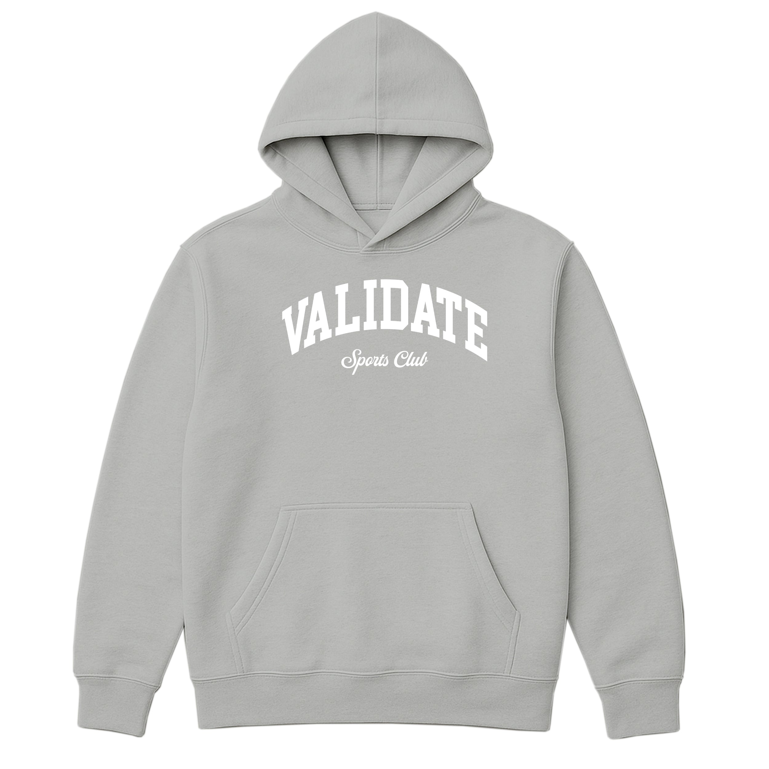 VALIDATE TEAM SPORTS WOMENS OVERSIZE HOODIE ASH GREY