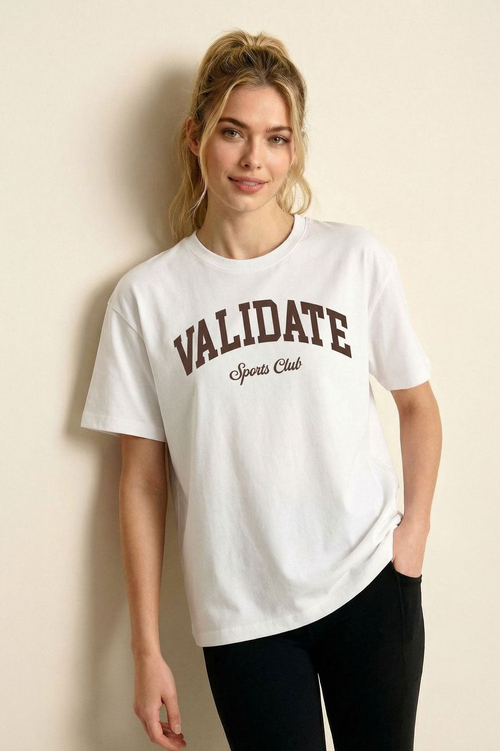 VALIDATE TEAM SPORTS WOMENS T-SHIRT WHITE