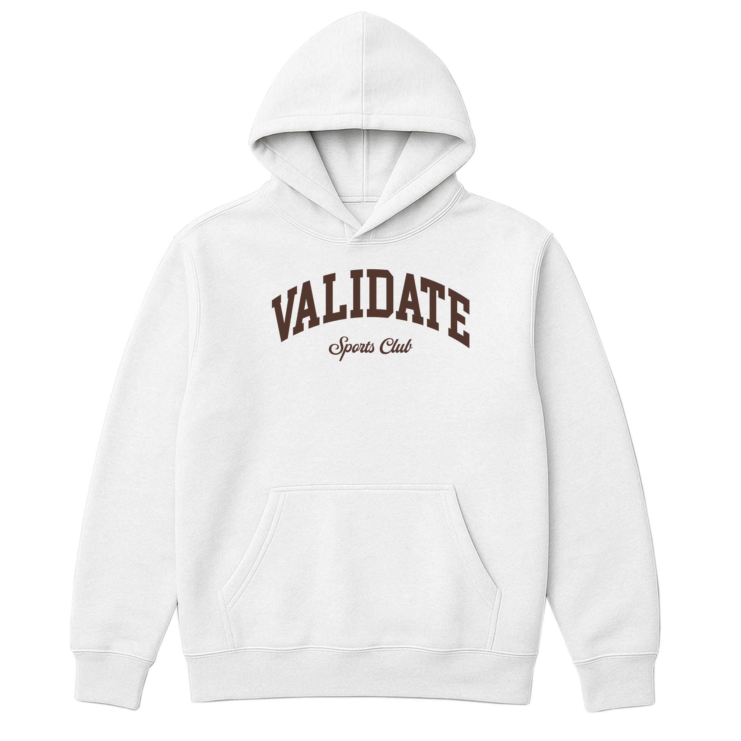 VALIDATE TEAM SPORTS WOMENS OVERSIZE HOODIE WHITE